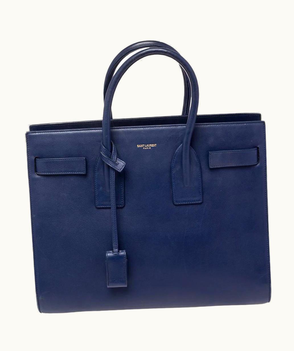 Saint Laurent Blue Leather Small Classic Sac De Jour Tote UZ0585293