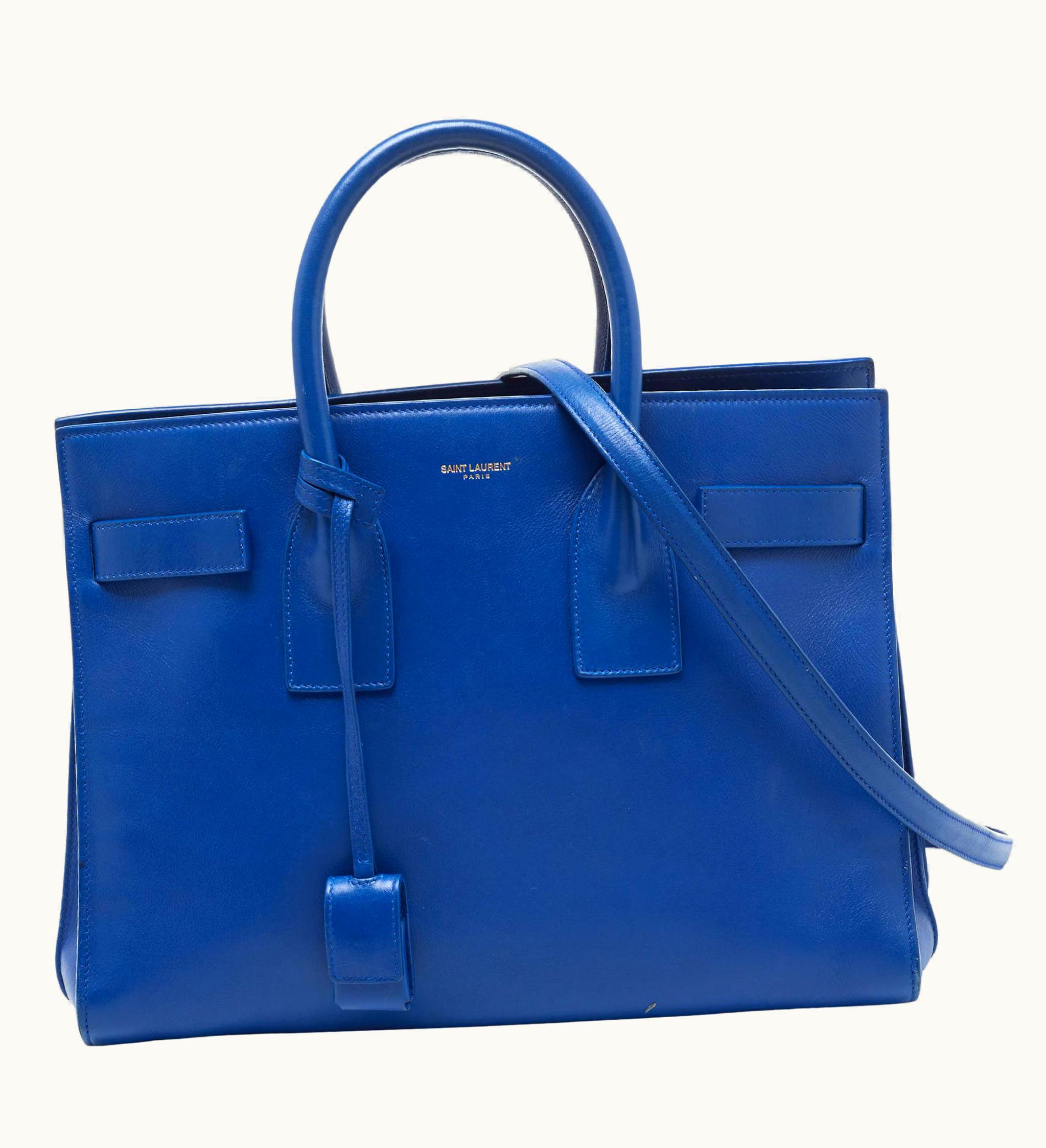 Saint Laurent Blue Leather Small Classic Sac De Jour Tote UZ0585349