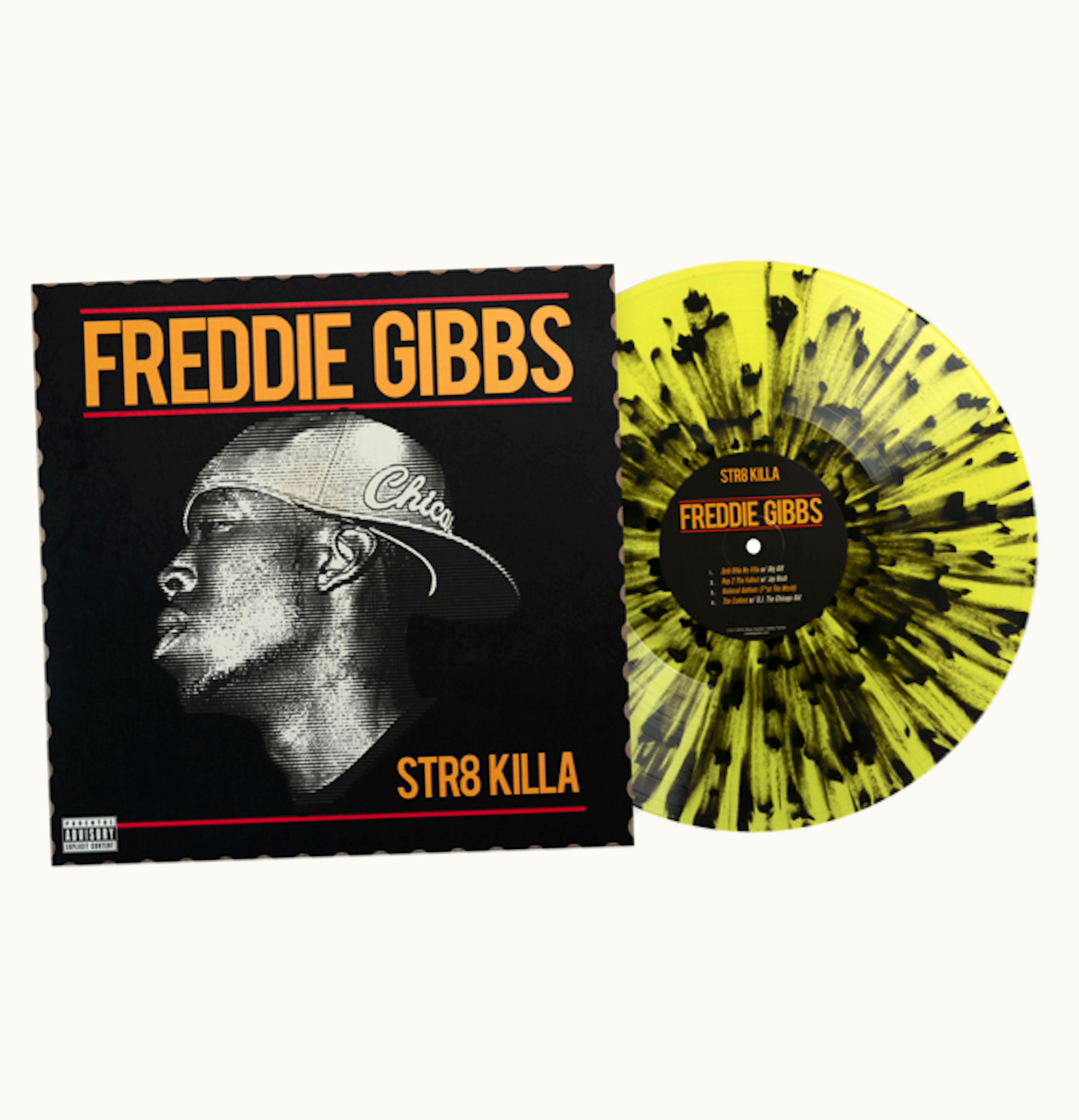 Freddie Gibbs Freddie Gibbs STR8 Killa Limited Yellow And Black Splatter 2XLP Vinyl Yellow Black
