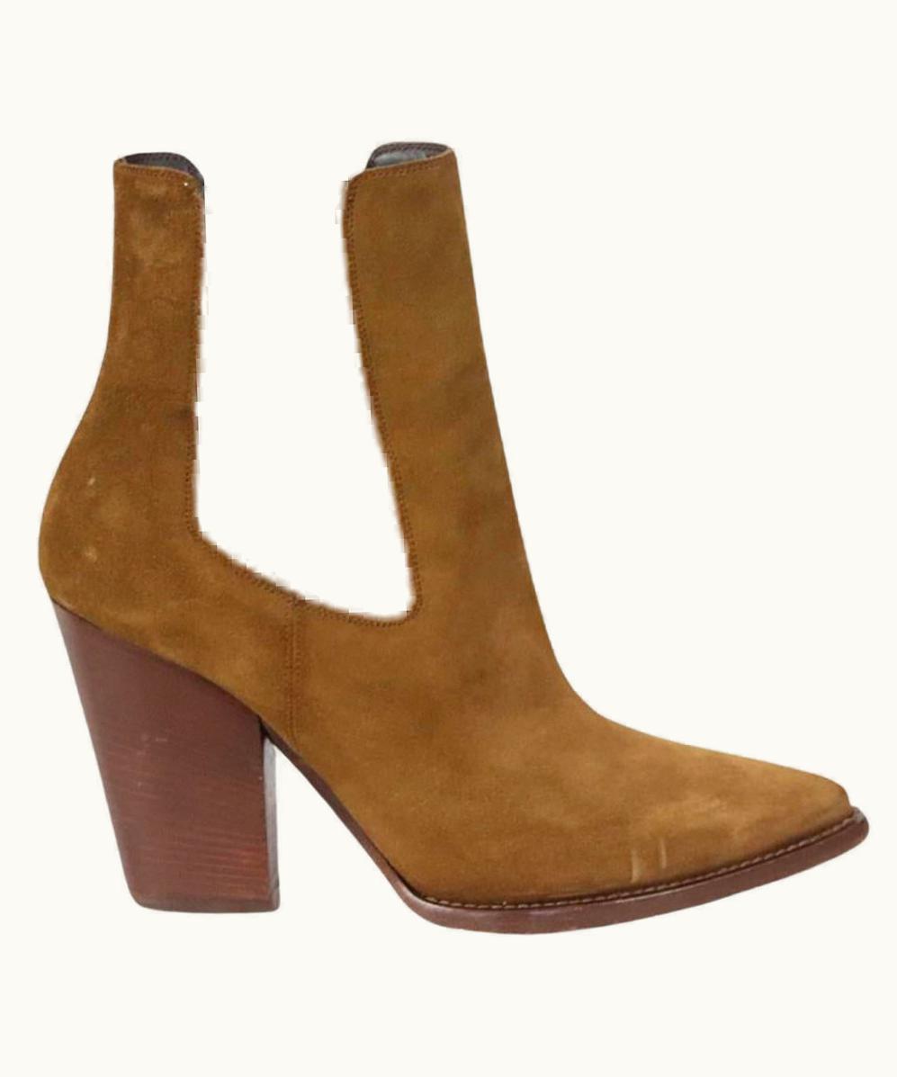 Saint Laurent Suede Ankle Boots Eu 38.5 .5 UZ0585354