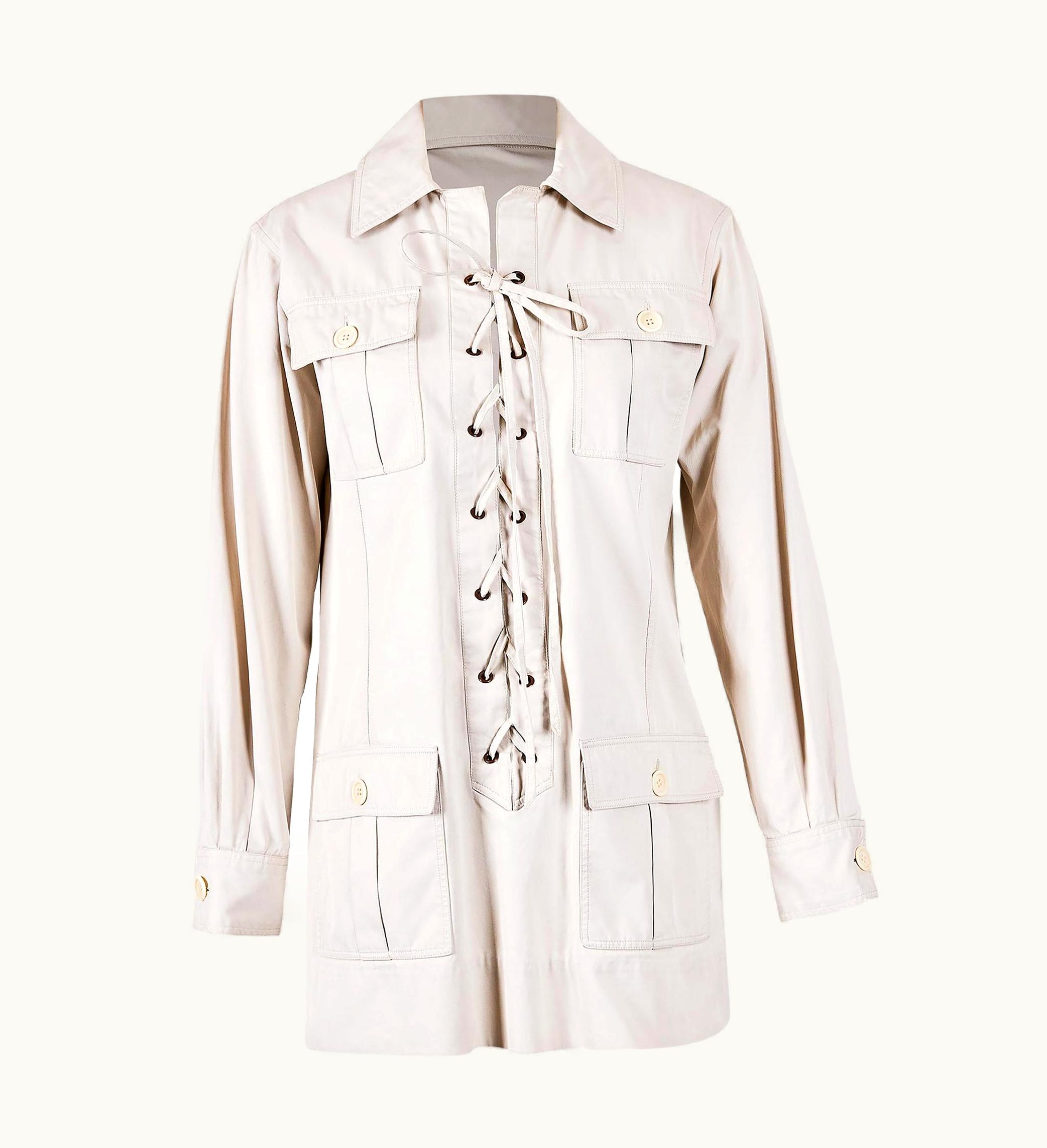Saint Laurent 1968 Yves Saint Laurent Rive Gauche Super Rare Safari Dress