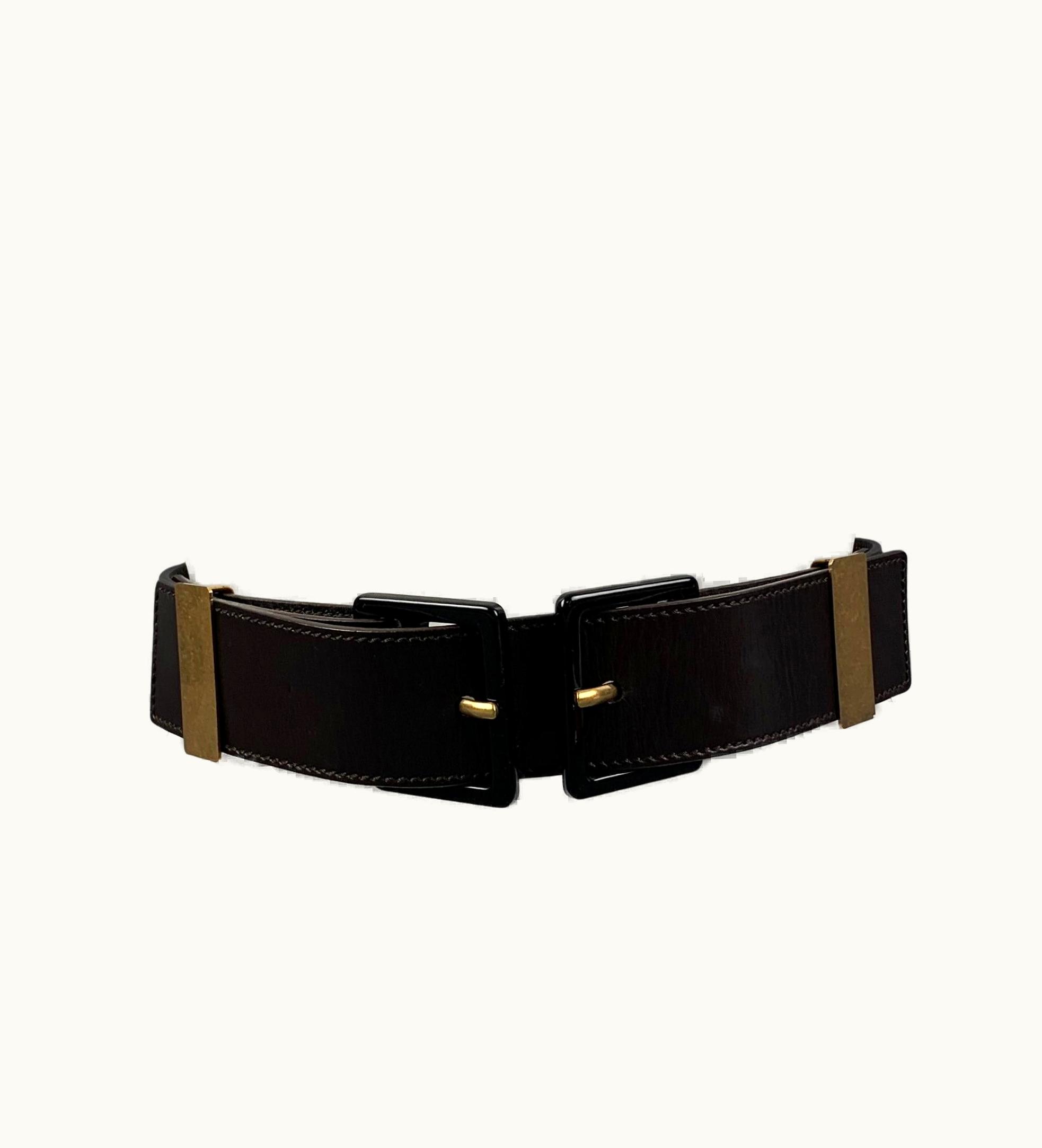 Saint Laurent Yves Saint Laurent Waist Brown Leather Belt