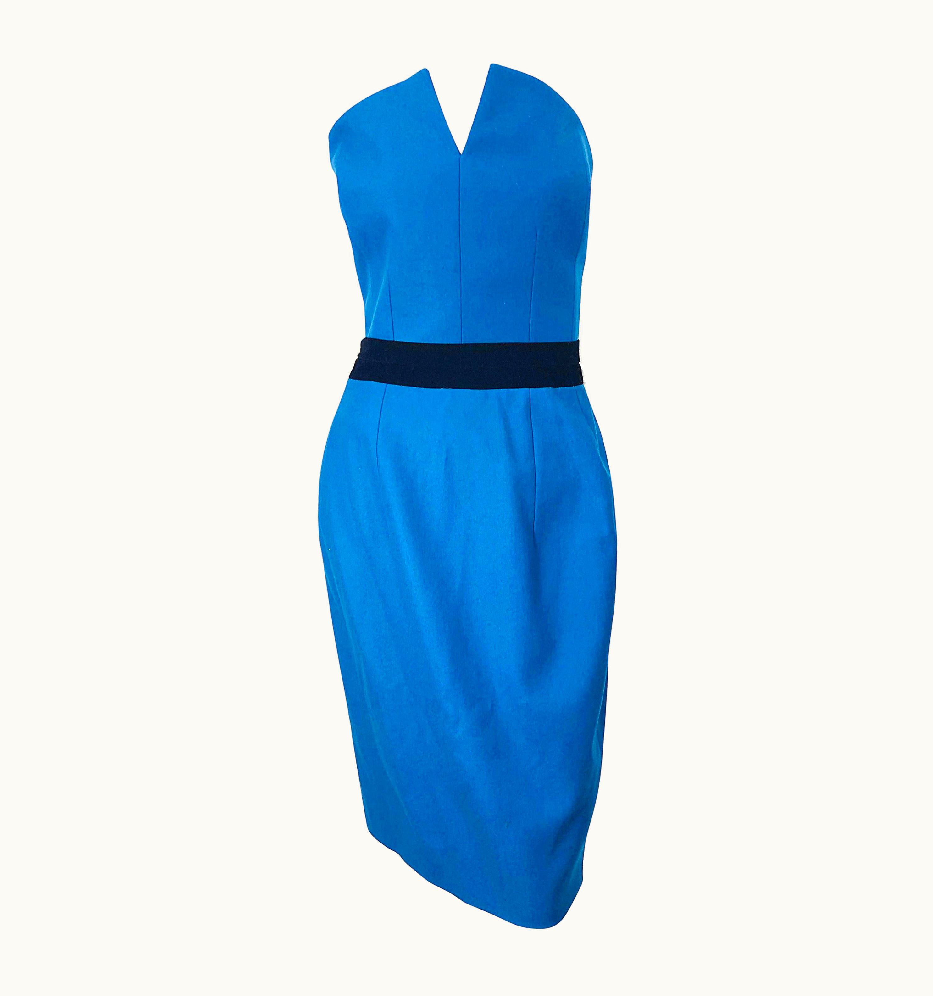 Saint Laurent Ad Campaign Yves Saint Laurent YSL Fall S/S Winter 2008 Turquoise Blue Dress