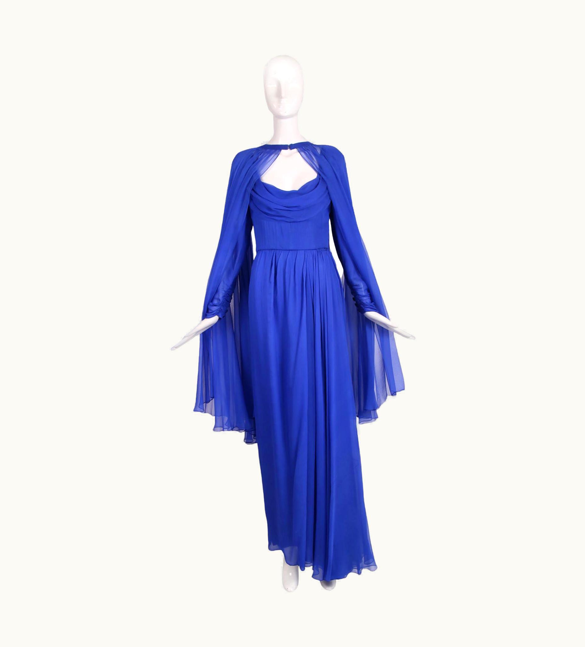 Saint Laurent 1988 Yves Saint Laurent Haute Couture Gown & Cape