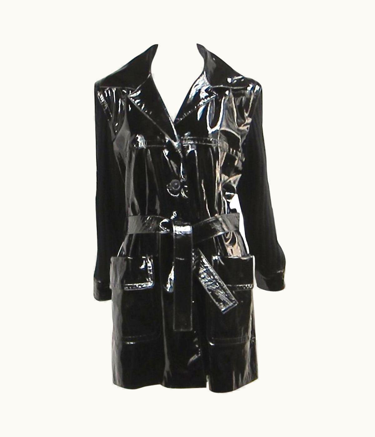 Saint Laurent Yves Saint Laurent YSL Patent Leather And Wool Jacket 1990'