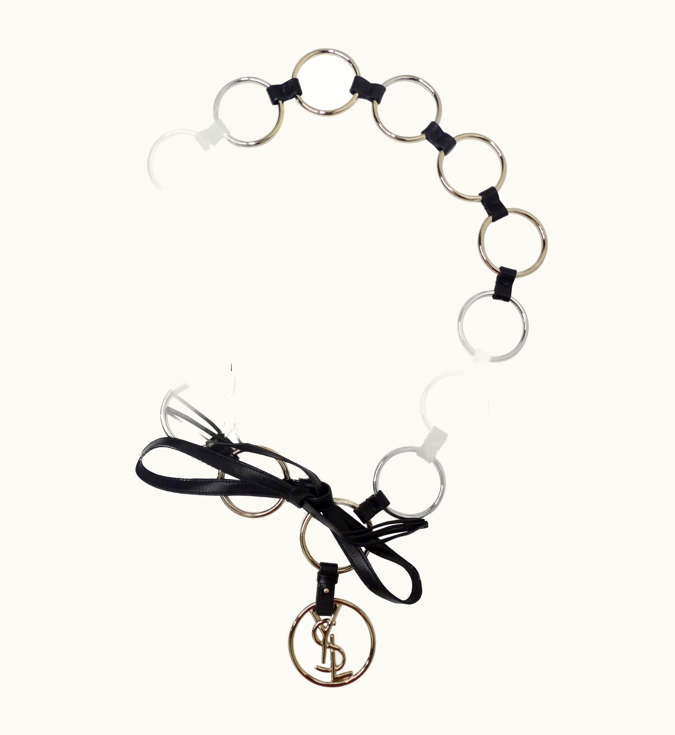 Saint Laurent Yves Saint Laurent 1990s Chain Link Leather Belt