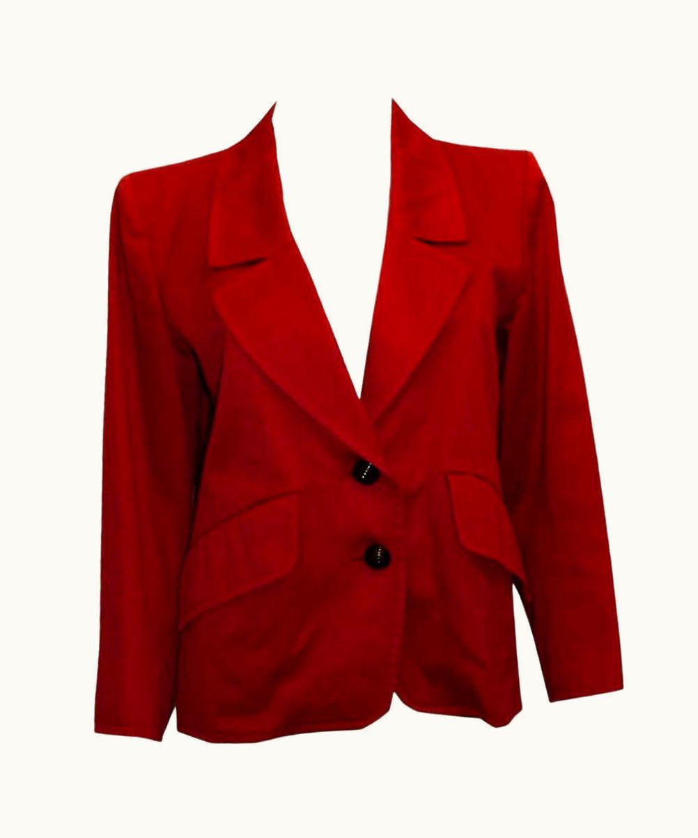 Saint Laurent Vintage Yves Saint Laurent Rive Gauche Red Jacket