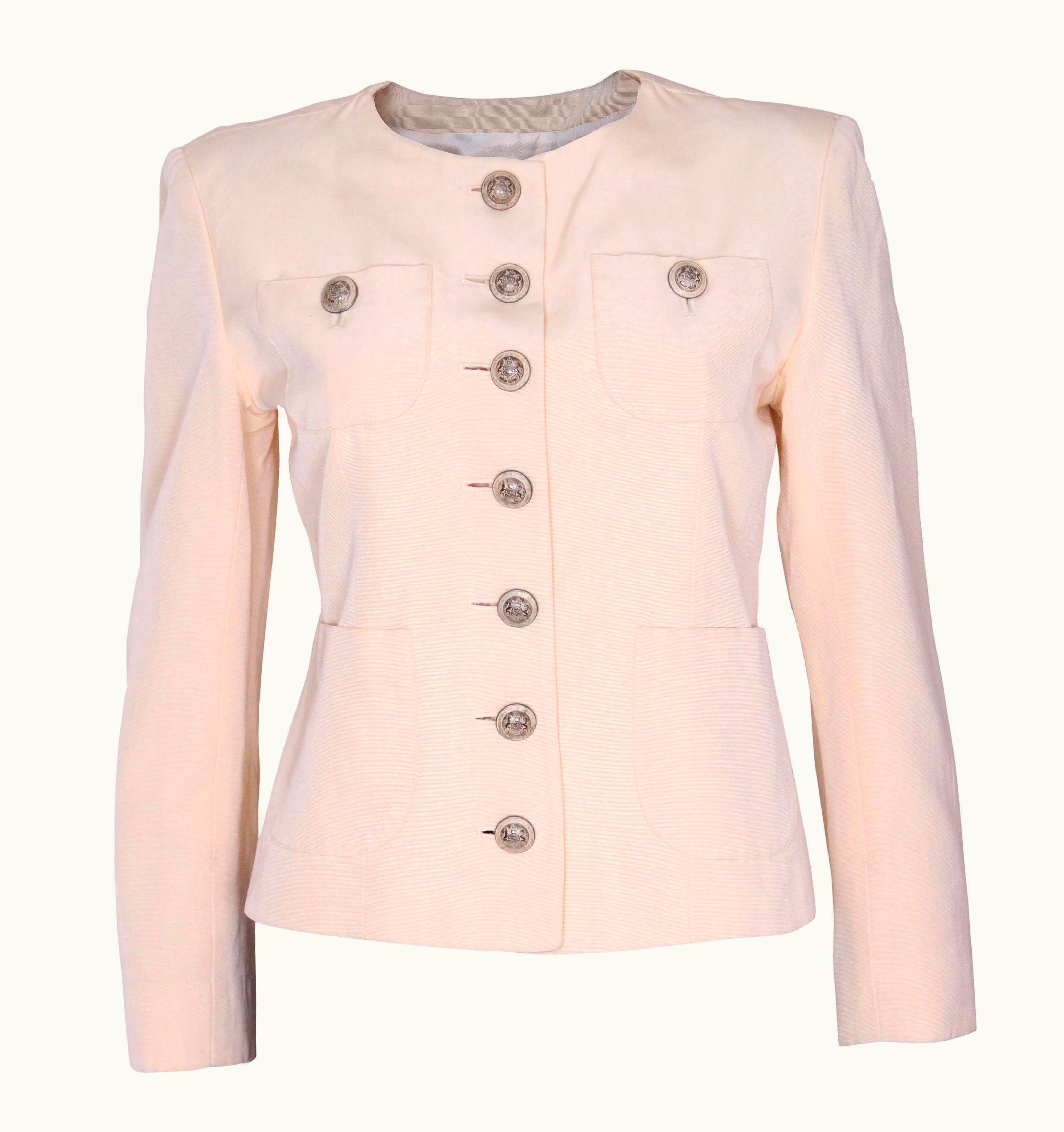 Saint Laurent A Vintage 1990s Yves Saint Laurent Cream Jacket