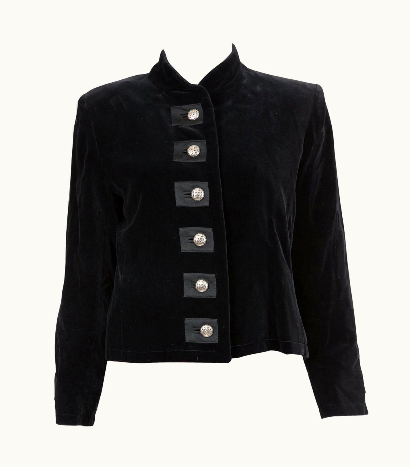 Saint Laurent Iconic 1991s Yves Saint Laurent YSL Black Velvet Evening Jacket