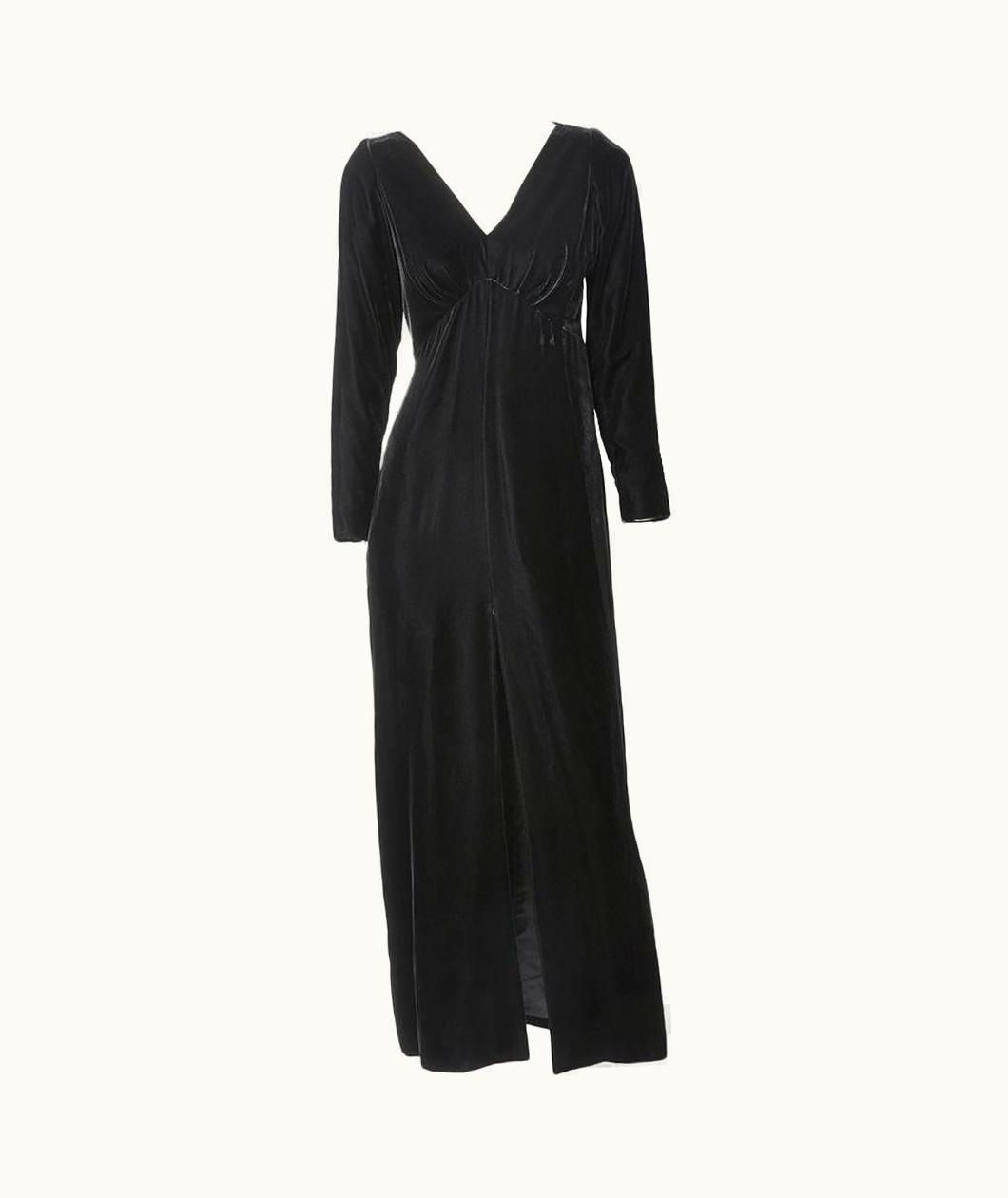 Saint Laurent Yves Saint Laurent RIve Gauche Velvet Evening Dress