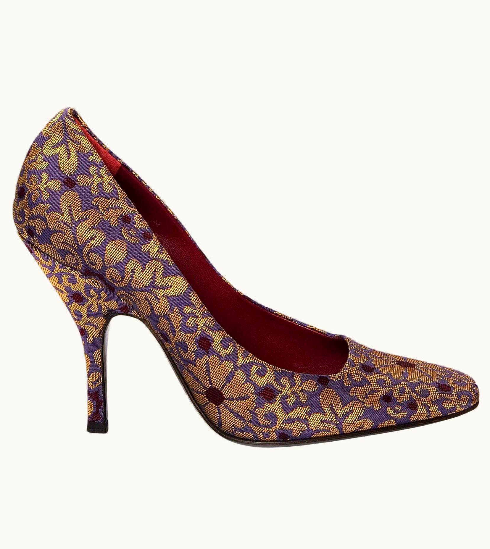 Saint Laurent Tom Ford For Yves Saint Laurent YSL Brocade Heels Pumps