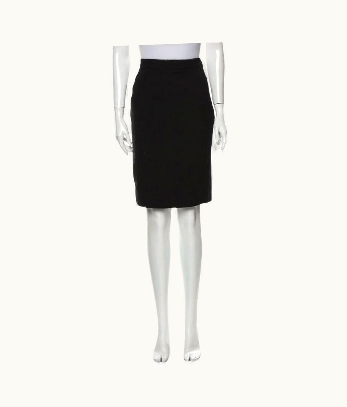 Saint Laurent Saint Laurent Rive Gauche Vintage Pencil Skirt (40) Black
