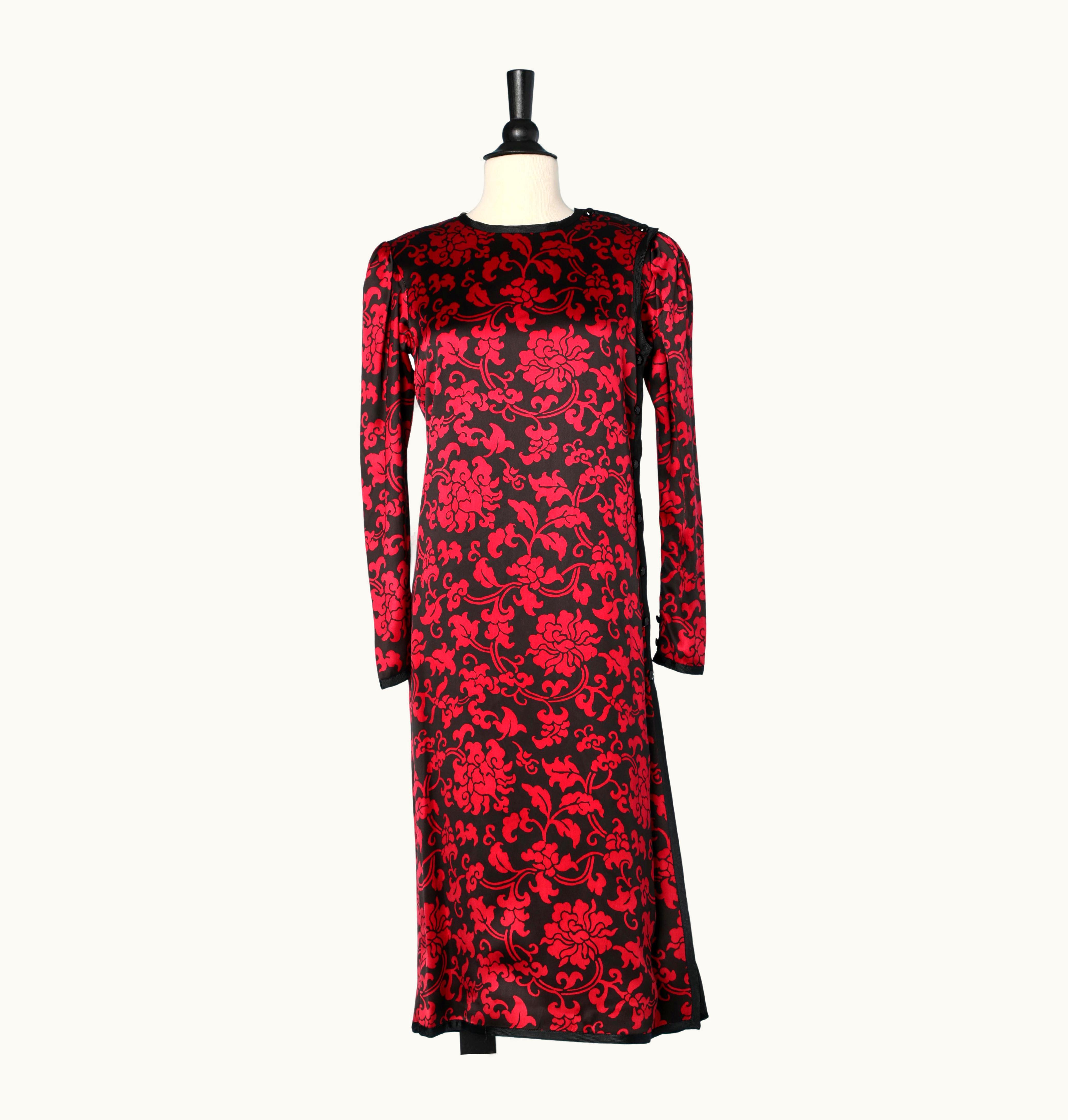 Saint Laurent Chinese Inspiration Printed Silk Dress Saint Laurent Rive Gauche