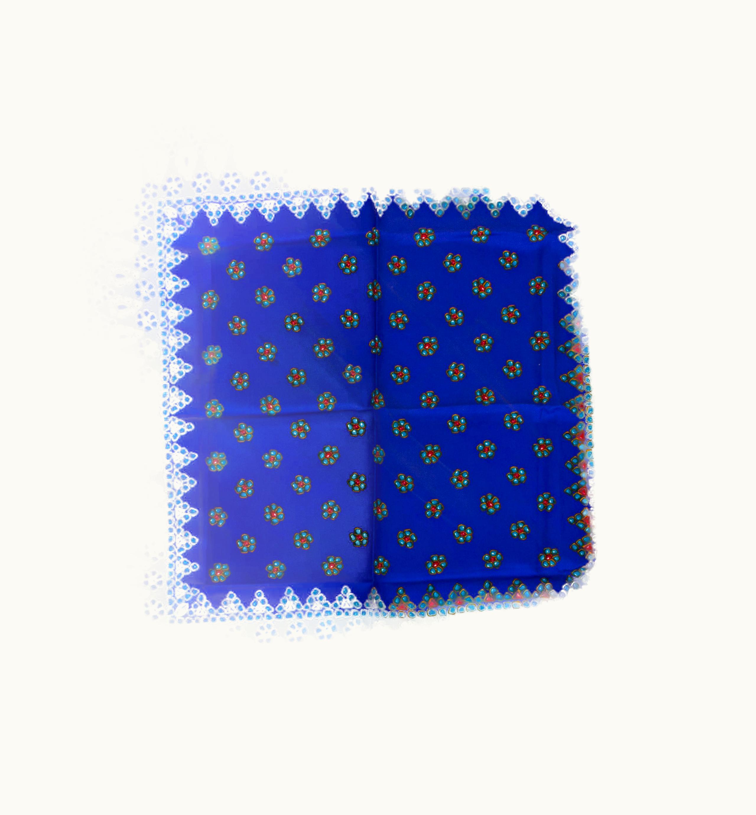 Saint Laurent 1990' Vintage Yves Saint Laurent YSL SIlk Geometric Scarf