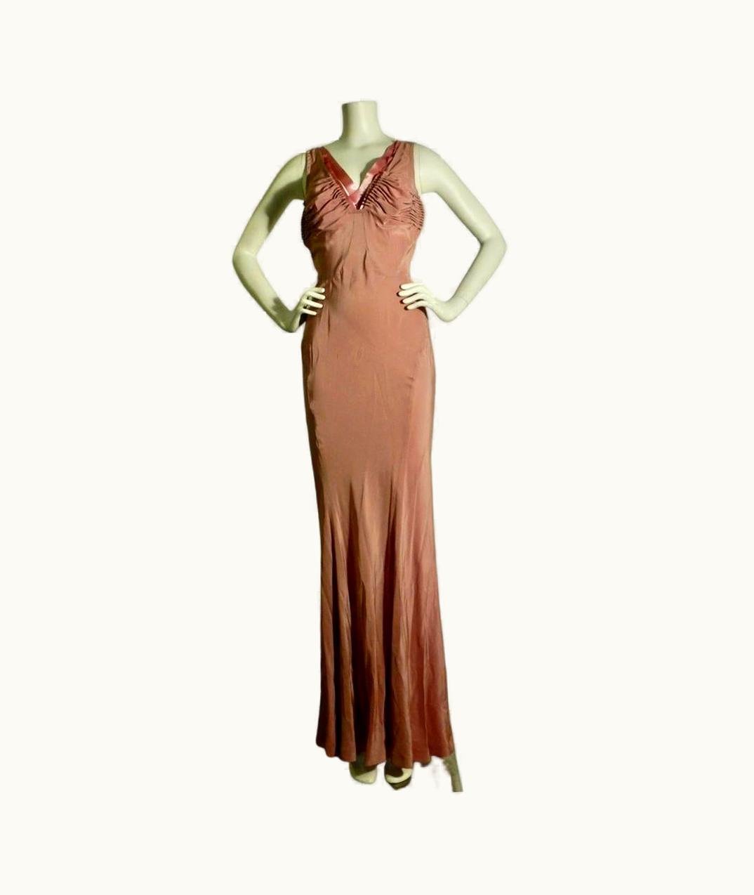 Saint Laurent Yves Saint Laurent 2003 Tom Ford Dusty Pink Silk Evening Gown