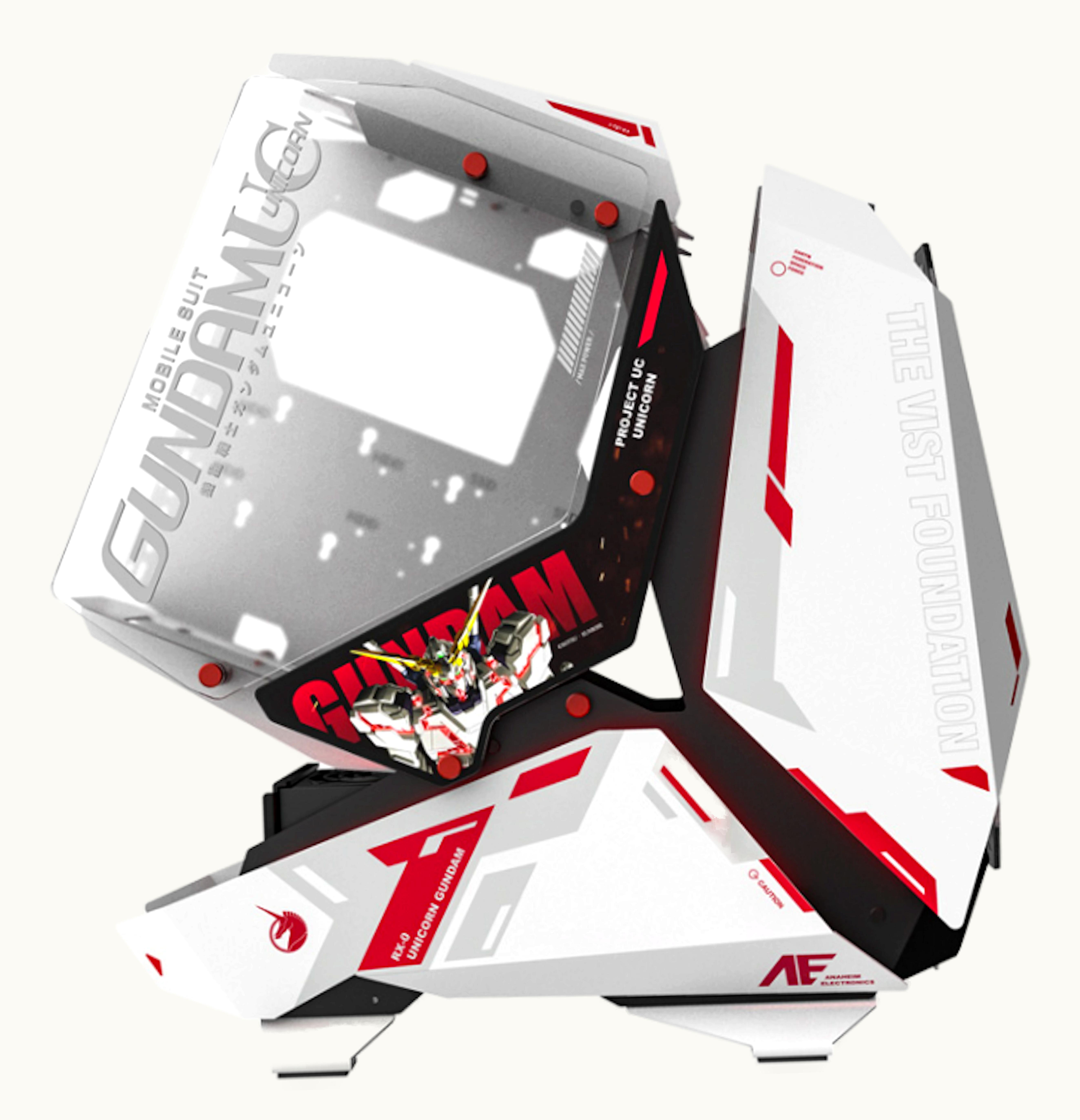 Corn Corn RX 0 UNICORN GUNDAM UC Limited Edition Gaming Computer Case Motherboard RX 0 UNICORN GUNDAM