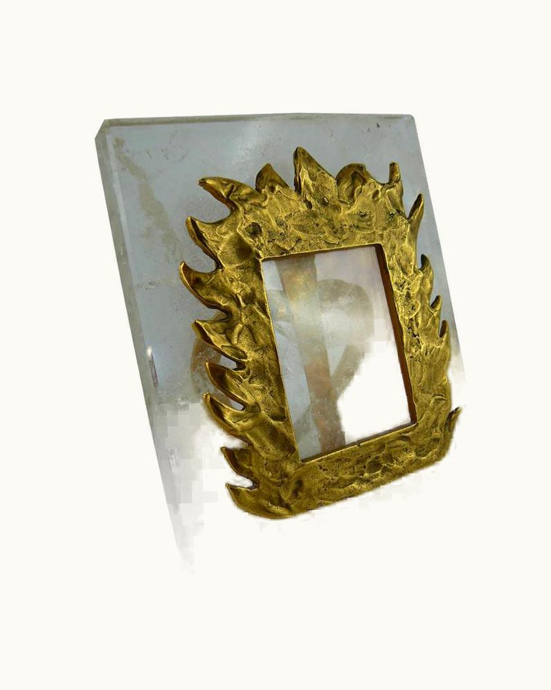 Saint Laurent Yves Saint Laurent By Robert Goossens Vintage Rare Rock Crystal Picture Frame