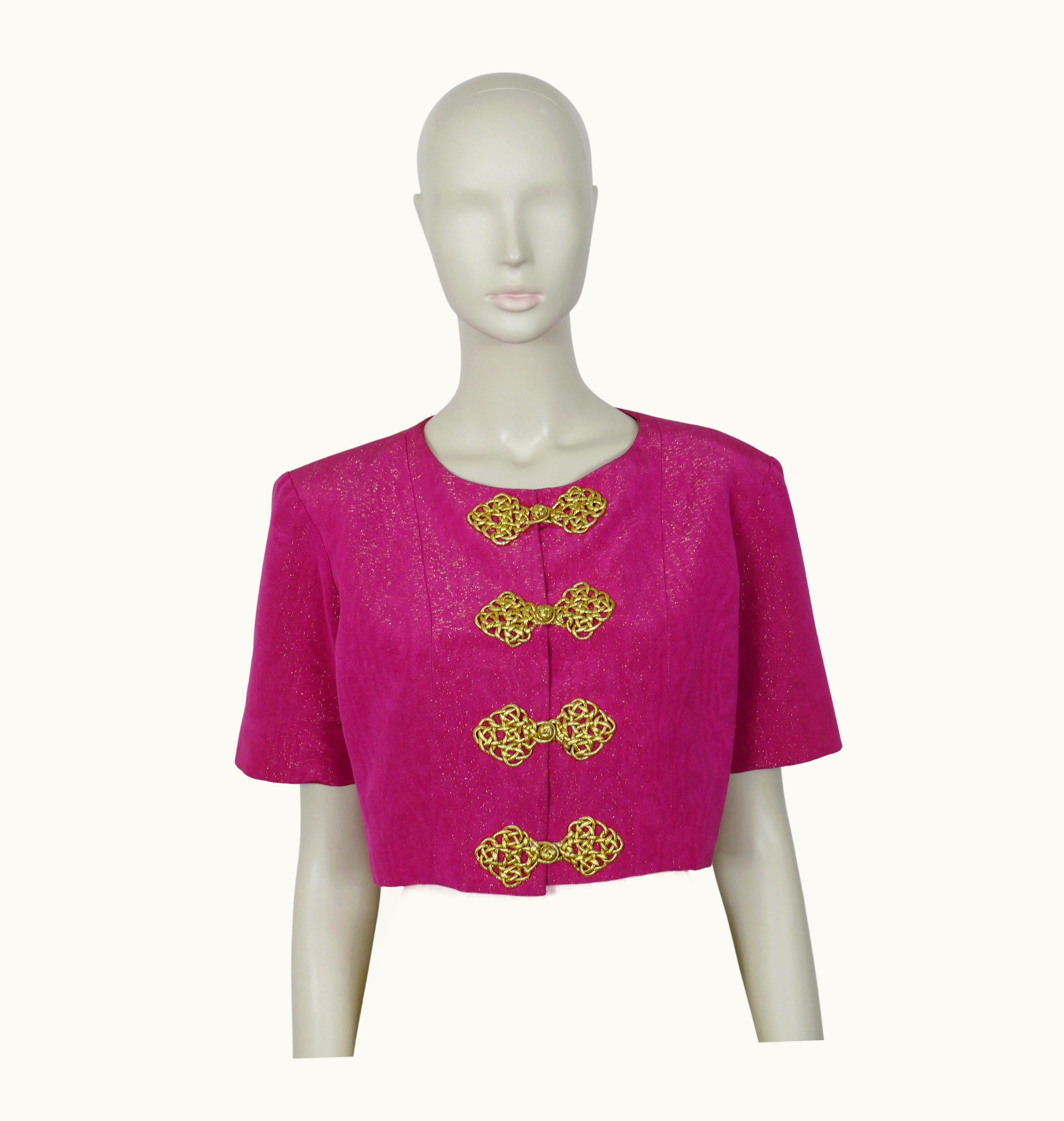 Saint Laurent Yves Saint Laurent YSL Vintage Documented Oriental Cropped Evening Jacket