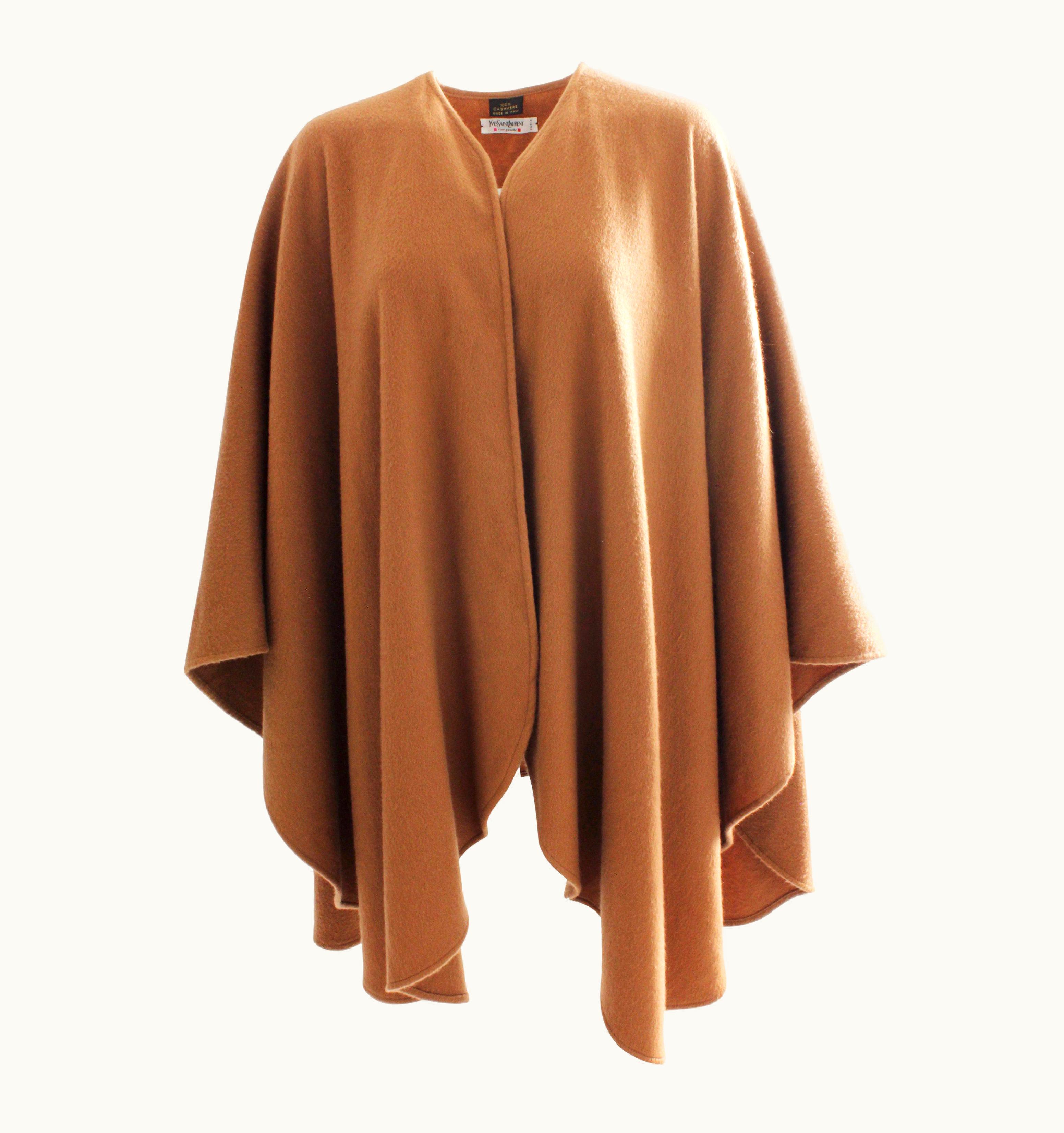 Saint Laurent Yves Saint Laurent Cashmere Wool Cape Poncho Fall 96 Runway YSL Rive Gauche