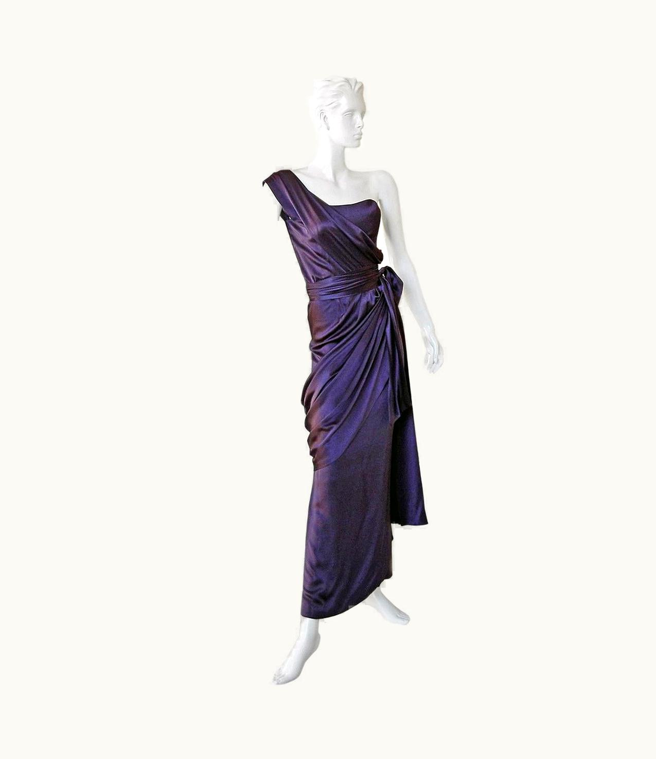 Saint Laurent Yves Saint Laurent Haute Couture Grecian Drape Runway Gown