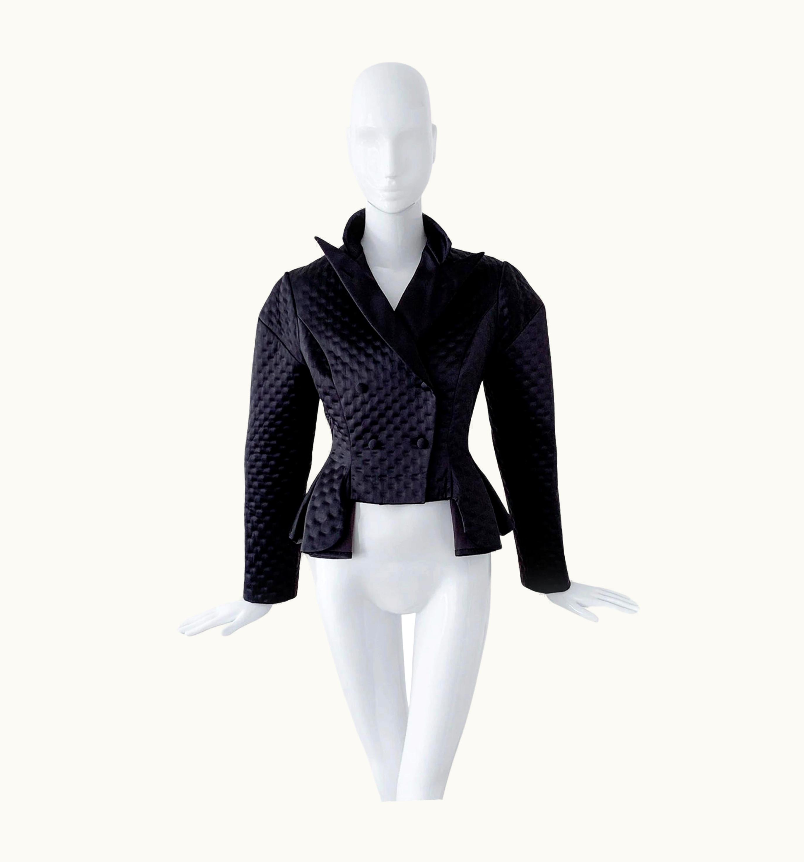 Saint Laurent Yves Saint Laurent AW 2009 Black Silk Tuxedo Blazer Jacket Top Runway