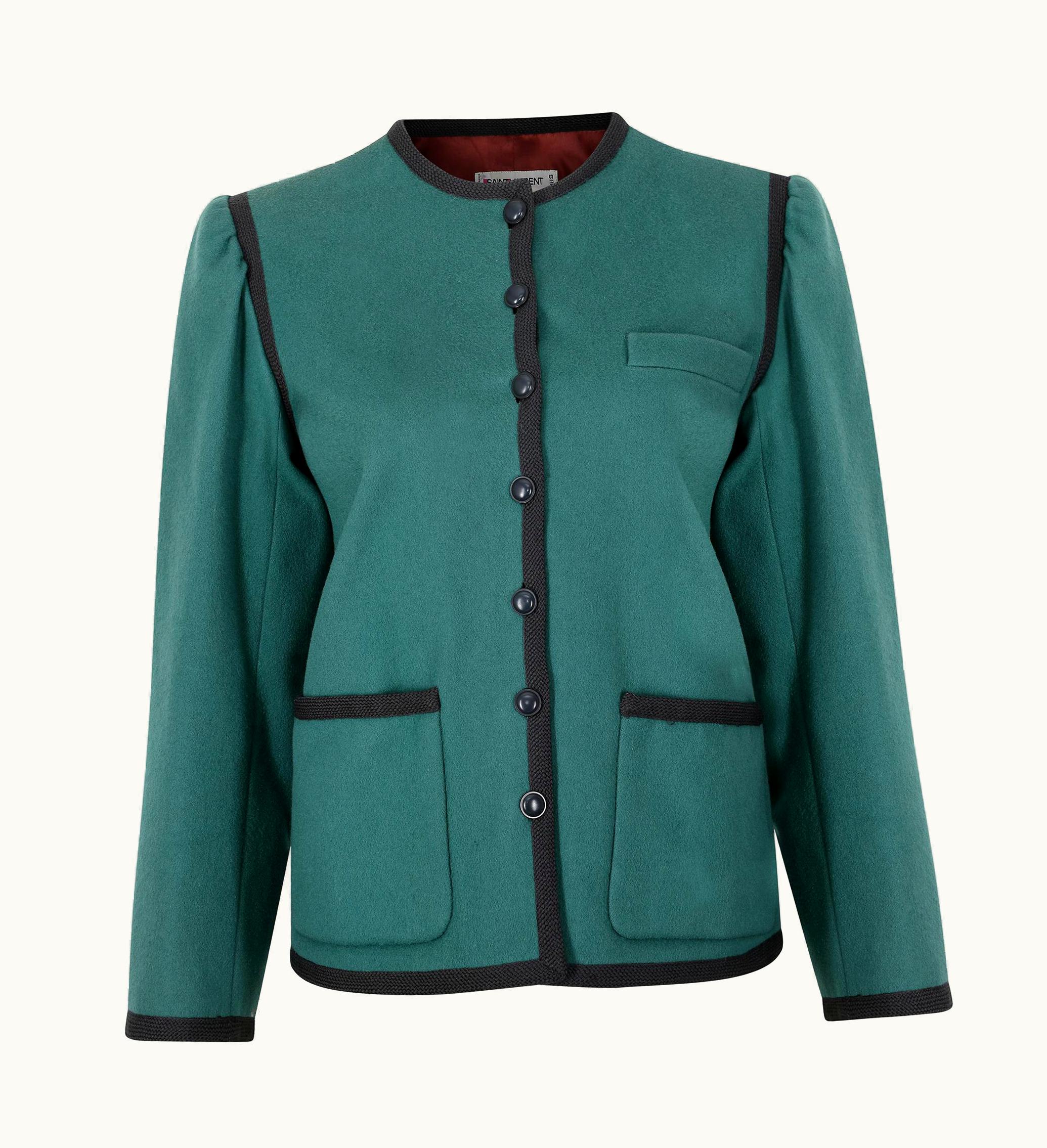 Saint Laurent 1970s Yves Saint Laurent Operas Ballets Russes Green Jacket