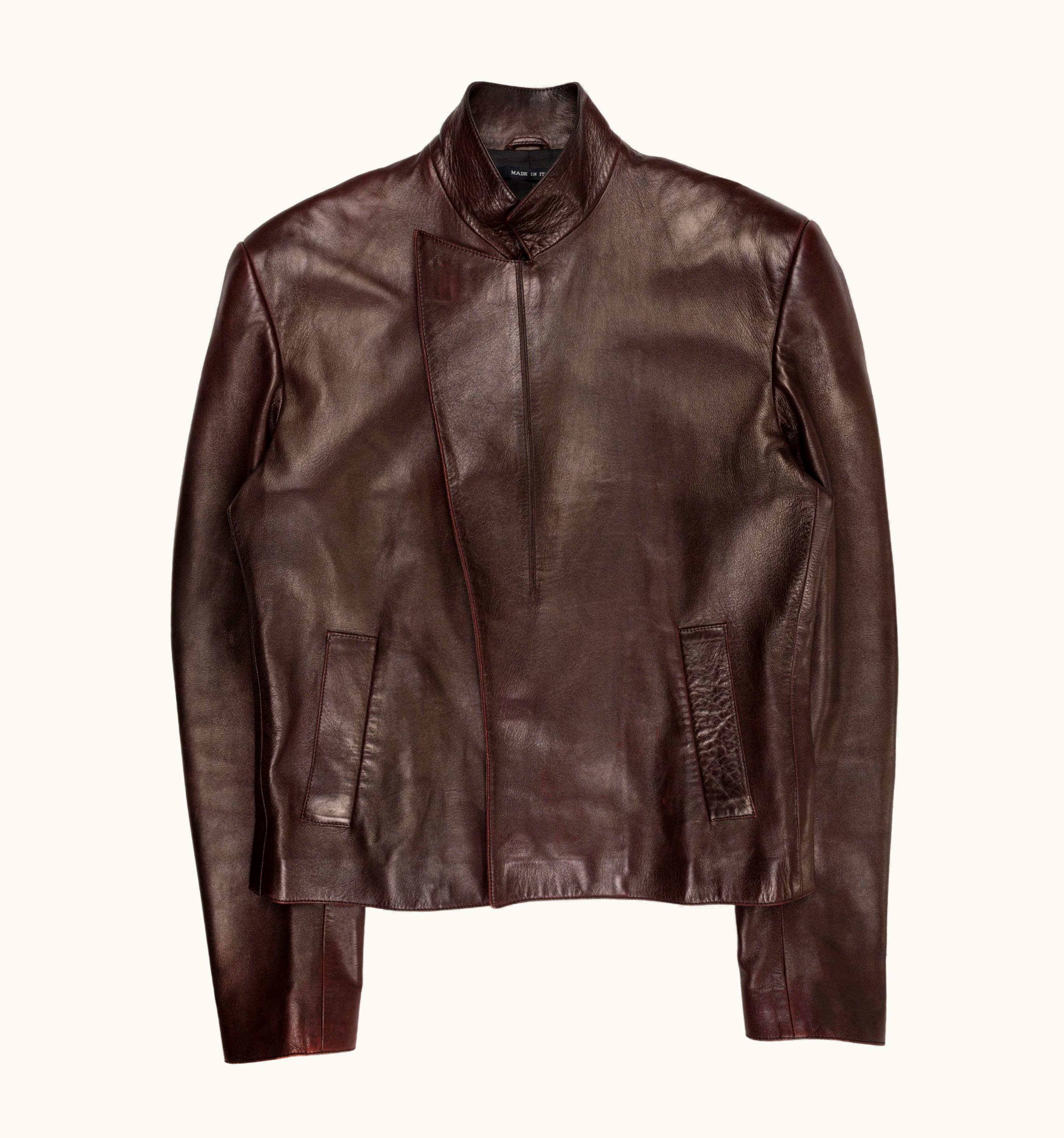 Saint Laurent Yves Saint Laurent Rive Gauche By Hedi Slimane AW1998 Leather Jacket