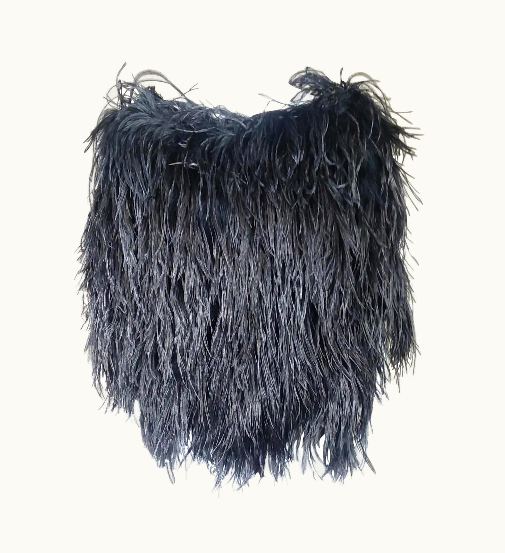 Saint Laurent Yves Saint Laurent By Alber Elbaz Ostrich Plume Tee Shirt, A/h 2000