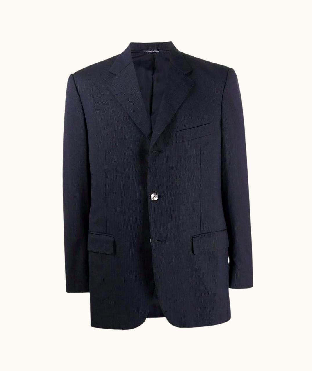 Saint Laurent Yves Saint Laurent Vintage Blue Pinstriped Wool 2000s Jacket