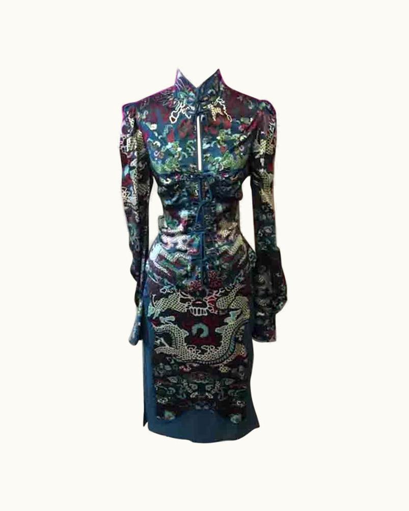 Saint Laurent Tom Ford Yves Saint Laurent Chinese Dragon Dress