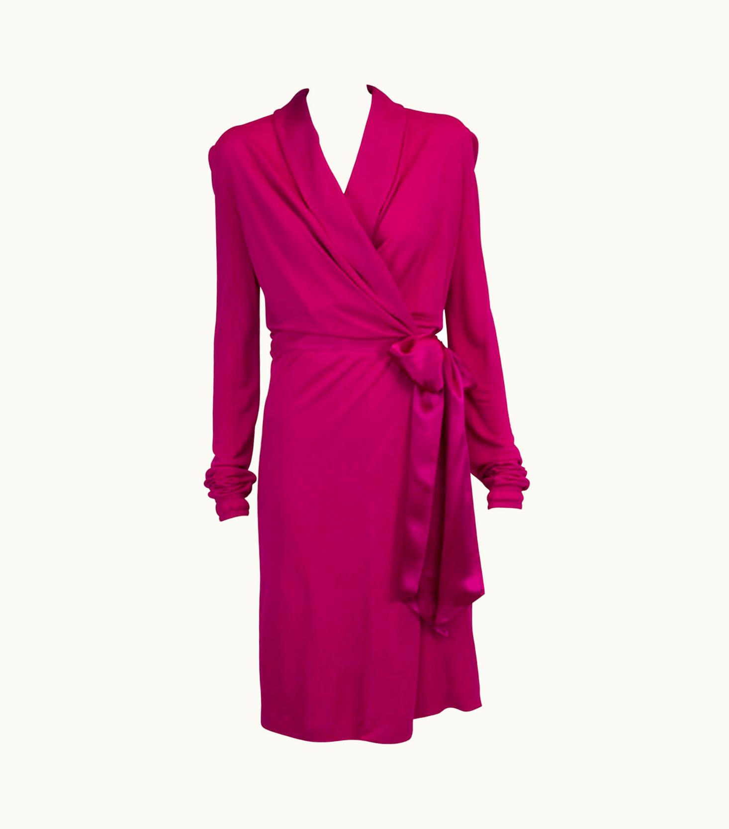 Saint Laurent Yves Saint Laurent By Tom Ford Wrap Dress