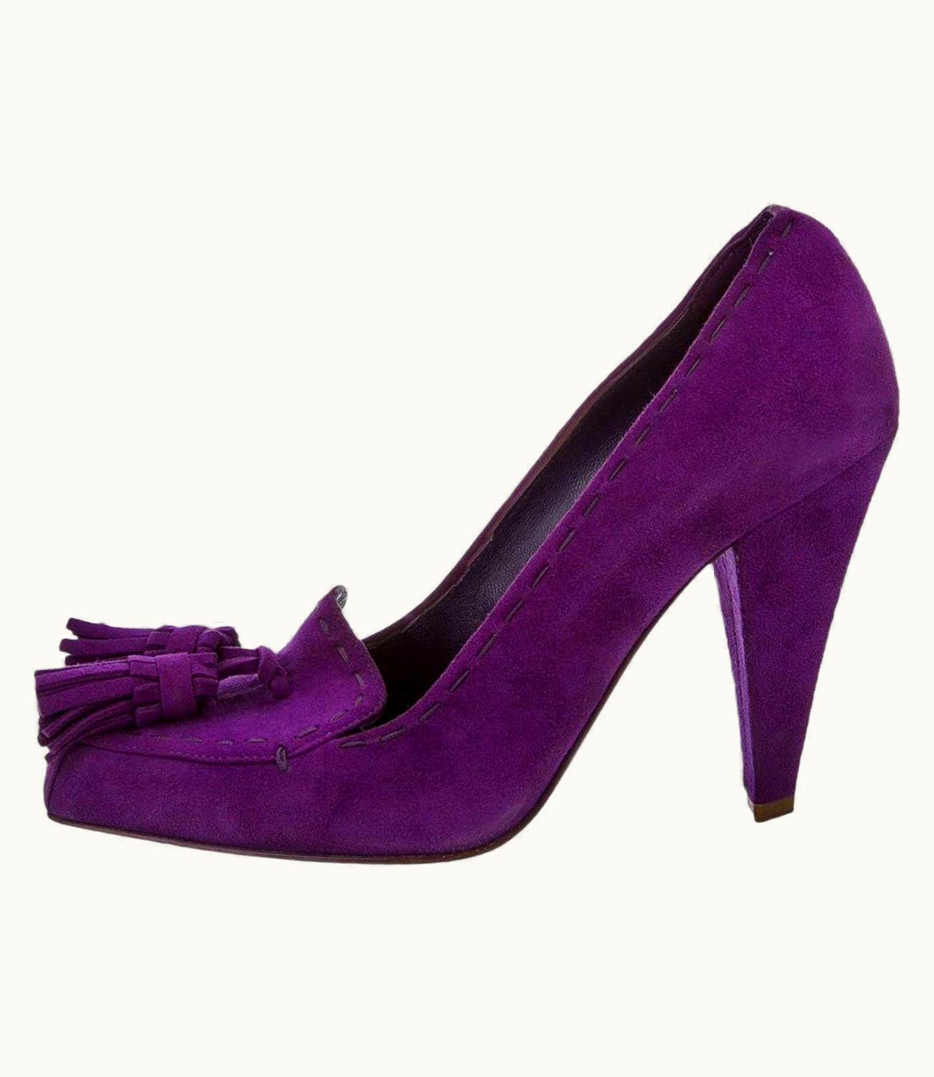 Saint Laurent Yves Saint Laurent By Stefano Pilati YSL Runway Suede Heels Pumps UZ0585948