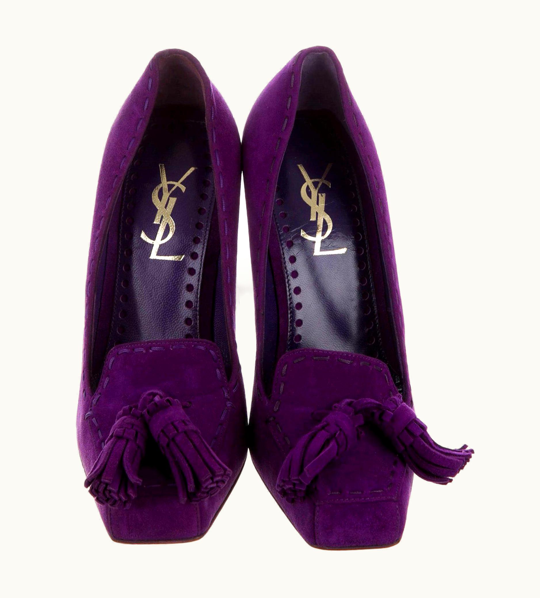 Saint Laurent Yves Saint Laurent By Stefano Pilati YSL Runway Suede Heels Pumps UZ0585949