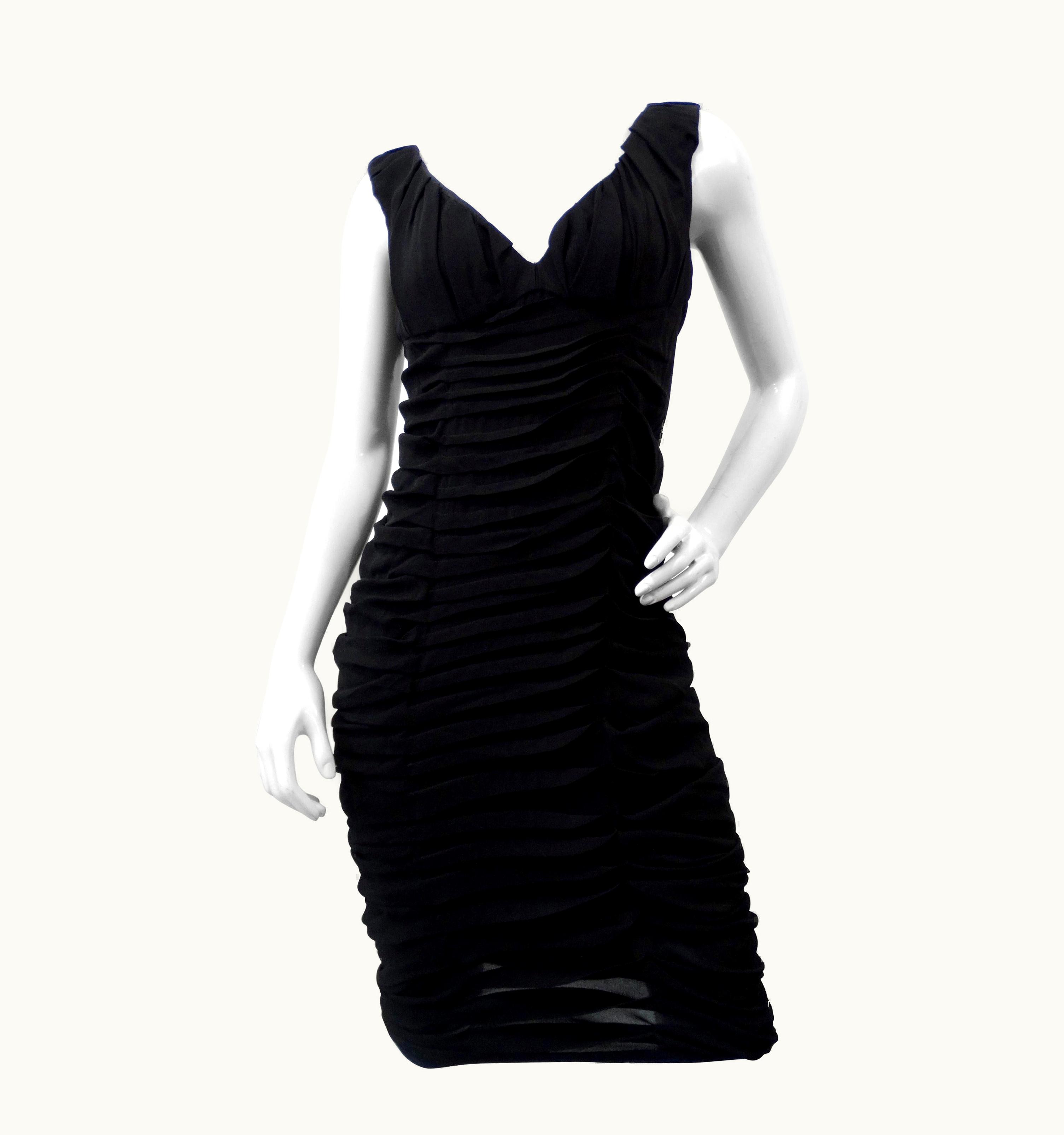 Saint Laurent Tom Ford For Yves Saint Laurent 2000s Ruched Cocktail Dress