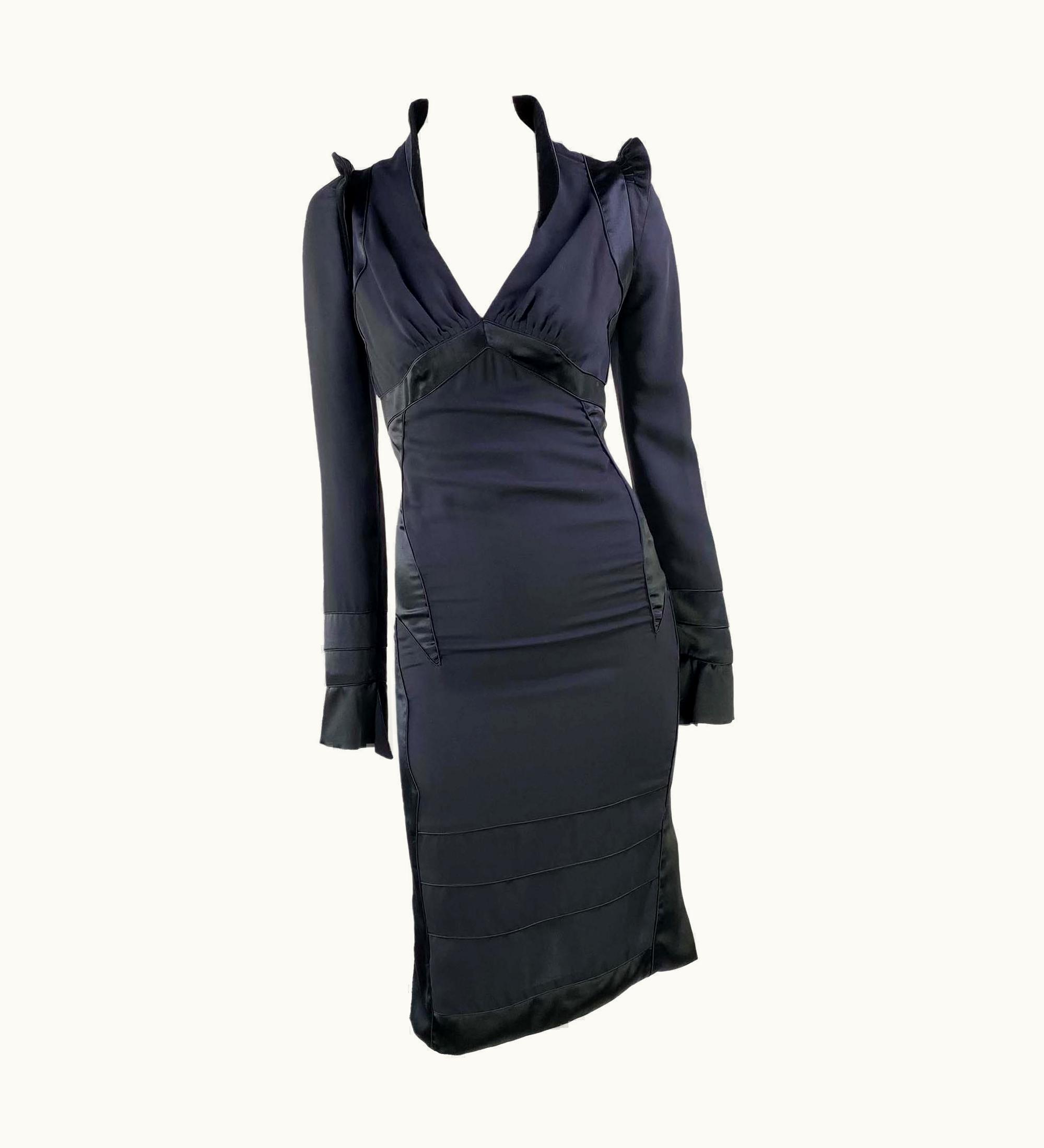 Saint Laurent AW 2004 Yves Saint Laurent By Tom Ford Finale Silk Pagoda Chinoiserie Dress