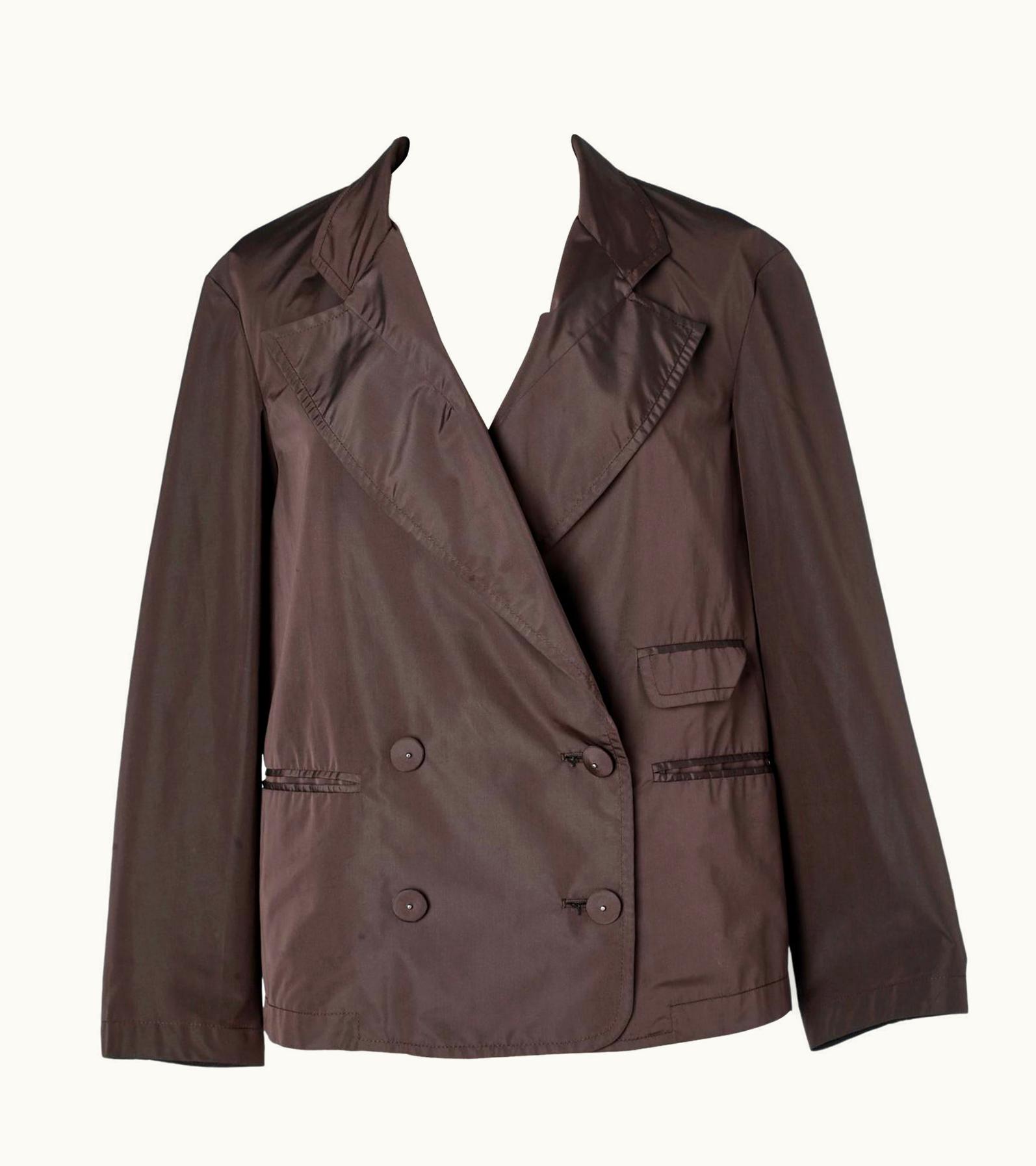 Saint Laurent Brown Double Breasted Jacket Yves Saint Laurent ( By Stefano Pilati)