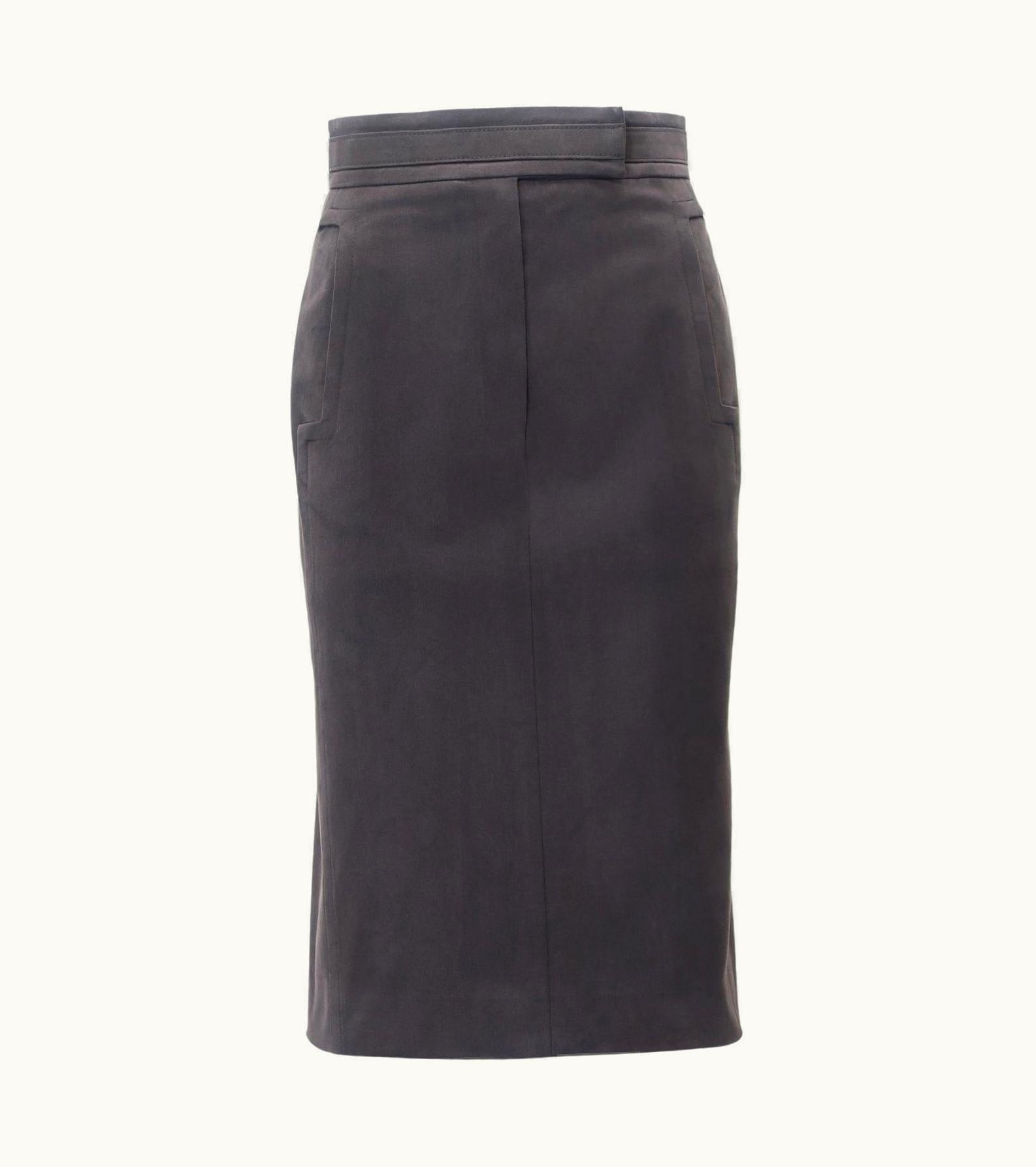 Saint Laurent Yves Saint Laurent By Tom Ford AW-2003 Higher Waist Skirt With Belt Detailing