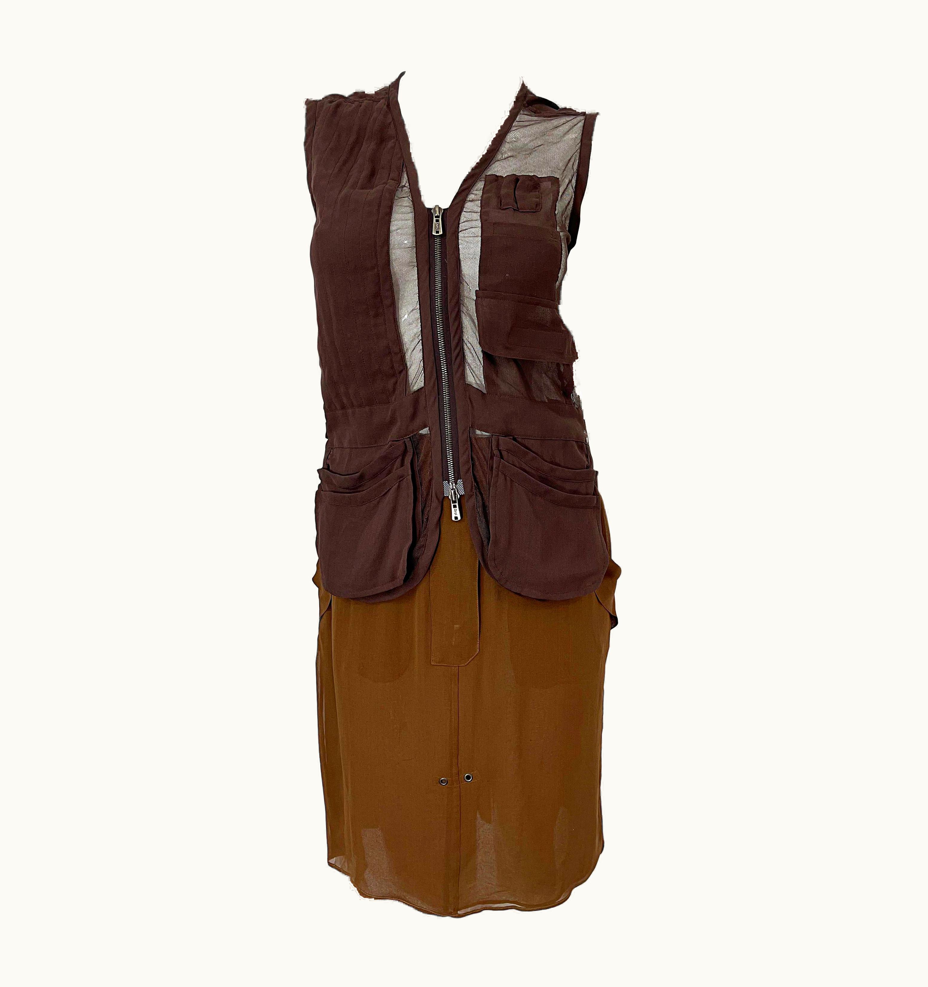 Saint Laurent Tom Ford For Yves Saint Laurent Runway Spring Summer 2002 S/S 8 Brown Set