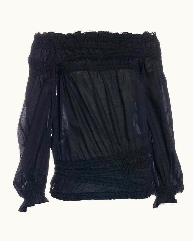 Saint Laurent Tom Ford For Yves Saint Laurent Cotton Off-Shoulders Top AW 2001 Fr. 34 S/S4