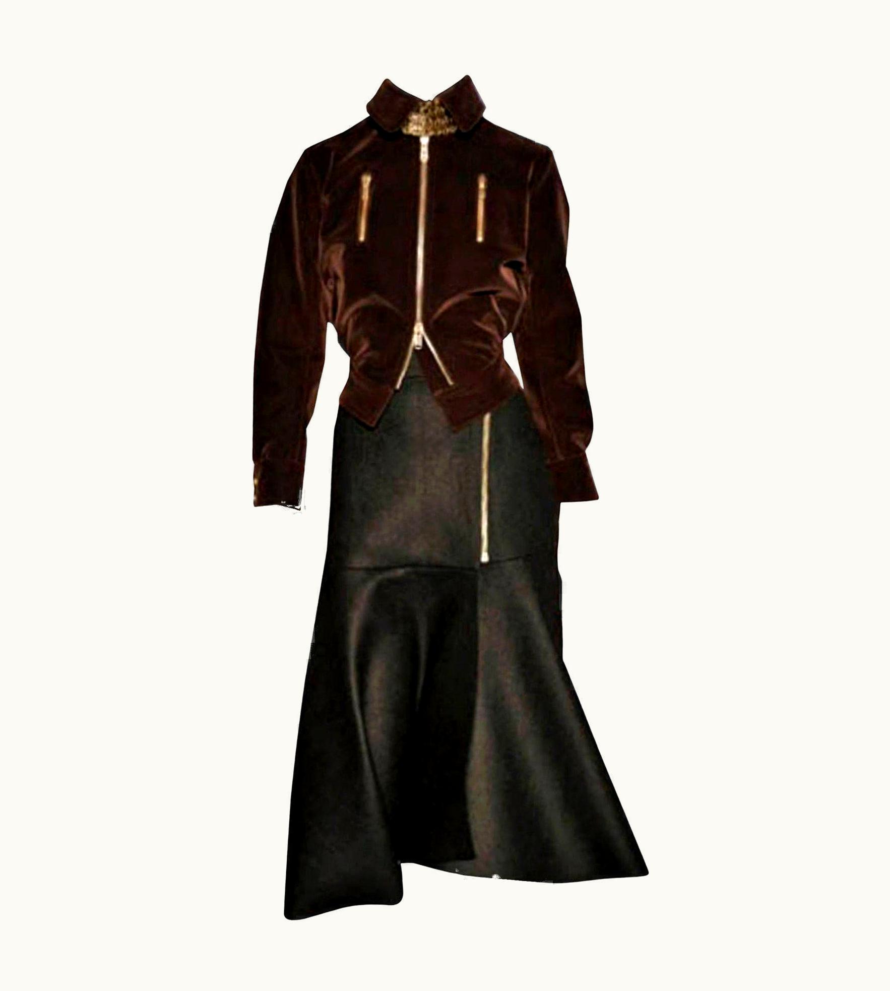 Saint Laurent Yves Saint Laurent YSL AW 2008 Runway Heavy Wool Skirt
