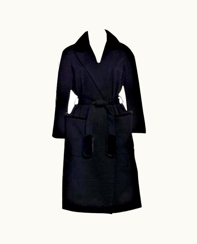 Saint Laurent Yves Saint Laurent YSL Pre-Fall 2009 Heavy Wool & Mink Coat