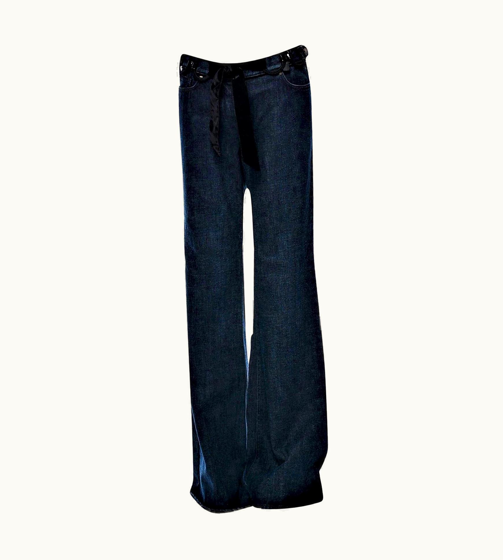 Saint Laurent Yves Saint Laurent YSL S/S 2005 Bell Bottom Jeans Pants