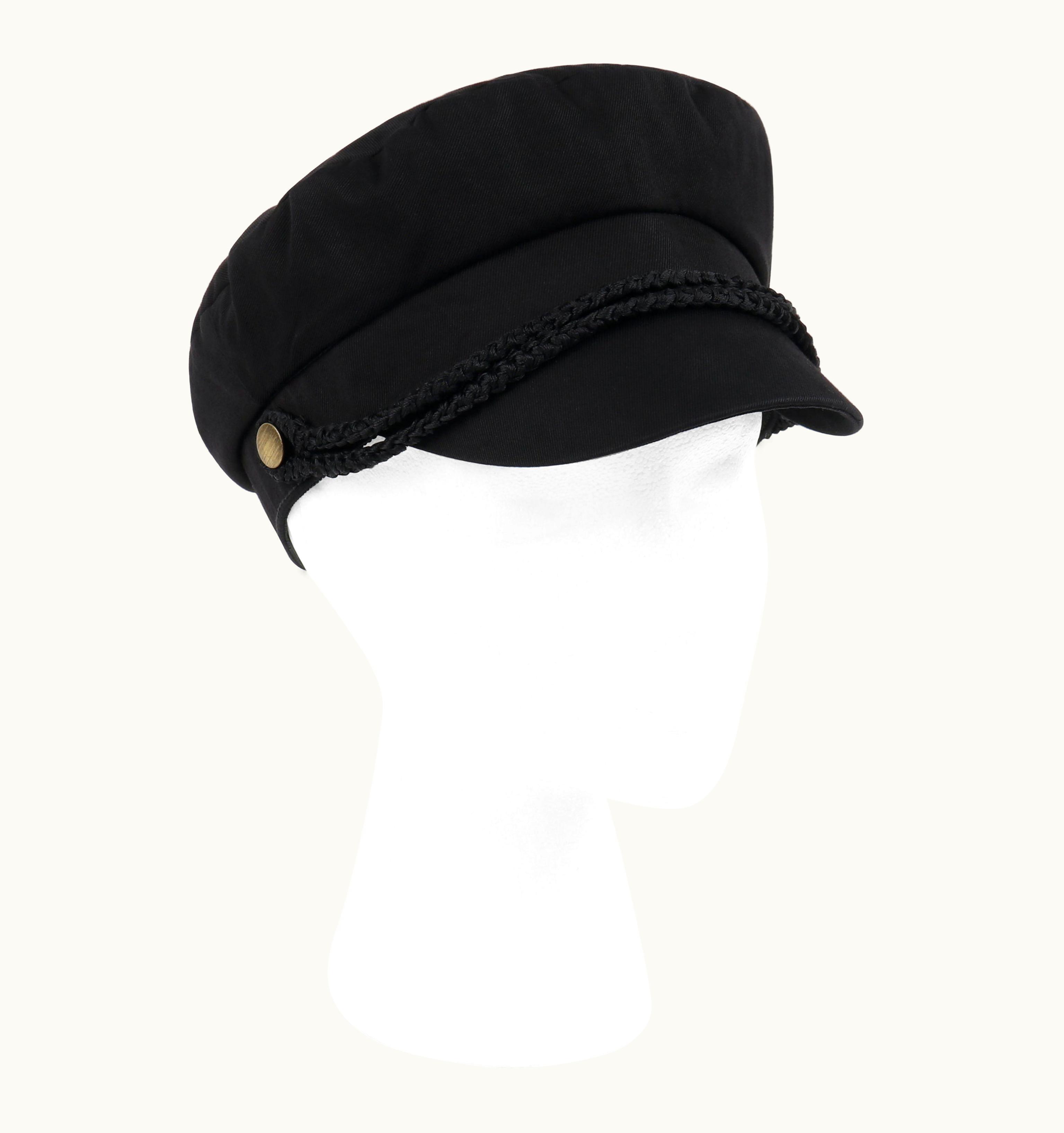 Saint Laurent Yves Saint Laurent C.2000' Black Gold Breaton Military Hat YSL