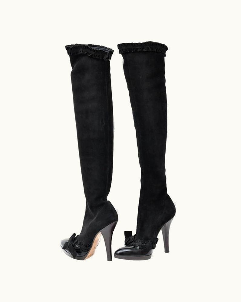 Saint Laurent AW 2001 Tom Ford For Yves Saint Laurent Black Otk Boots
