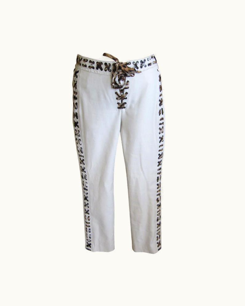 Saint Laurent Yves Saint Laurent Tom Ford 2002 Mombasa Lace Up Trousers