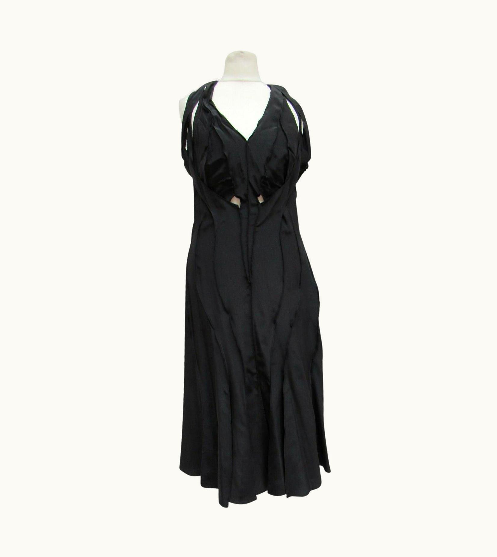 Saint Laurent 2003 Vintage Tom Ford For Yves Saint Laurent Dress Silk In Black