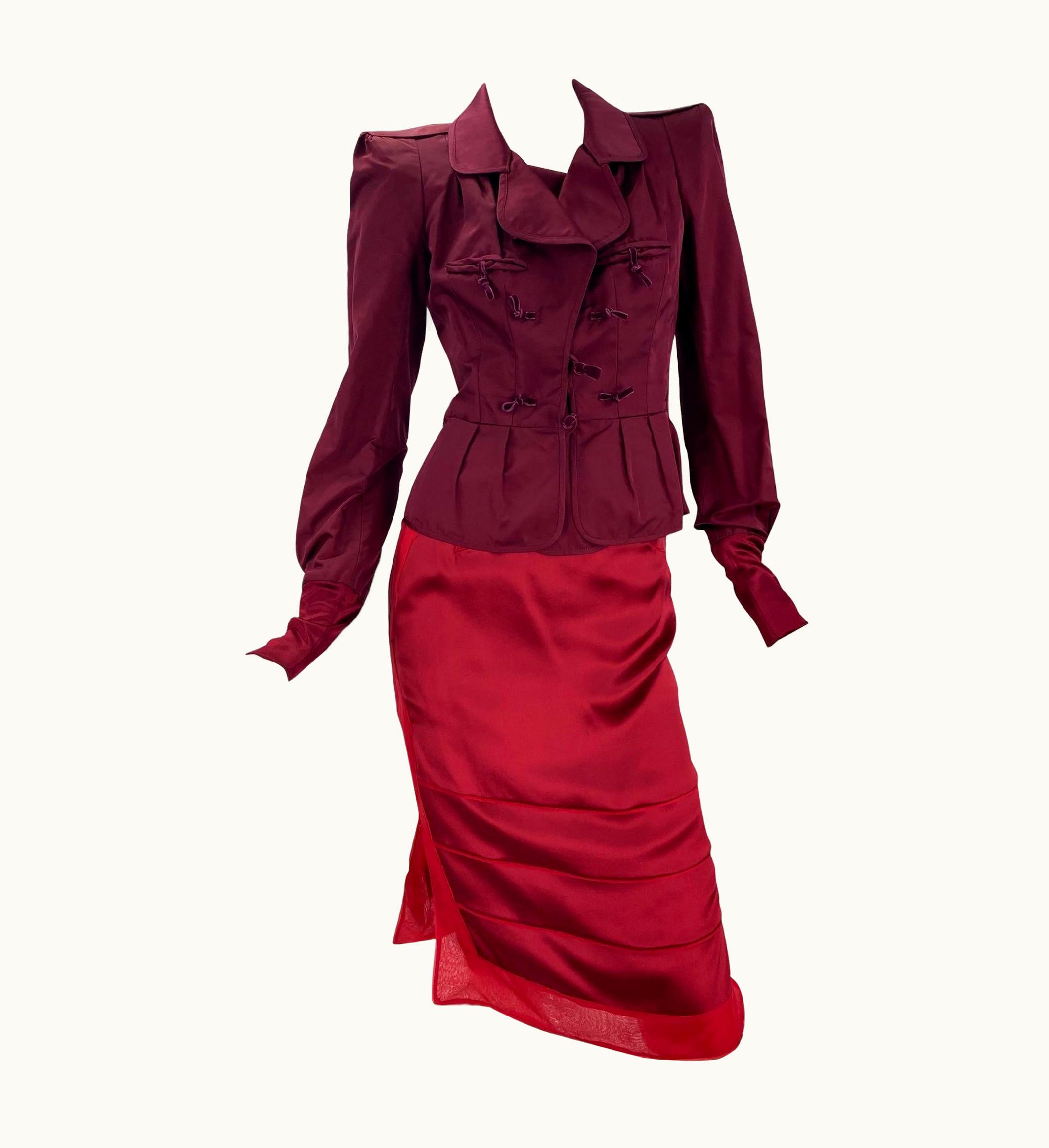 Saint Laurent Tom Ford For Yves Saint Laurent AW 2004 Collection Skirt Suit