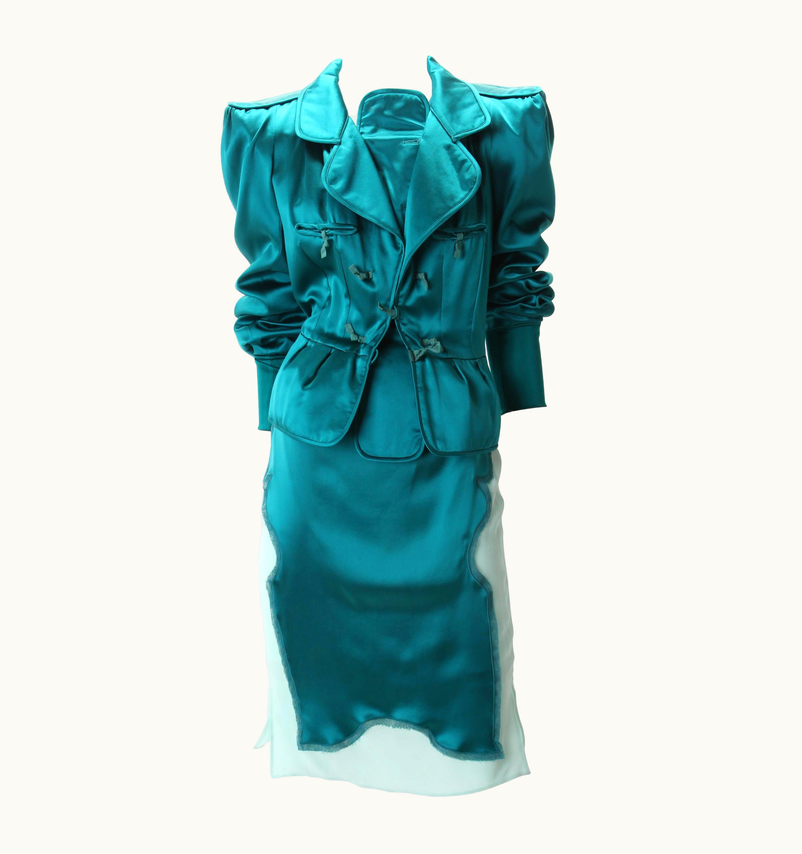 Saint Laurent Yves Saint Laurent 2004 Tom Ford Final Collection Silk Jacket F44 Collector