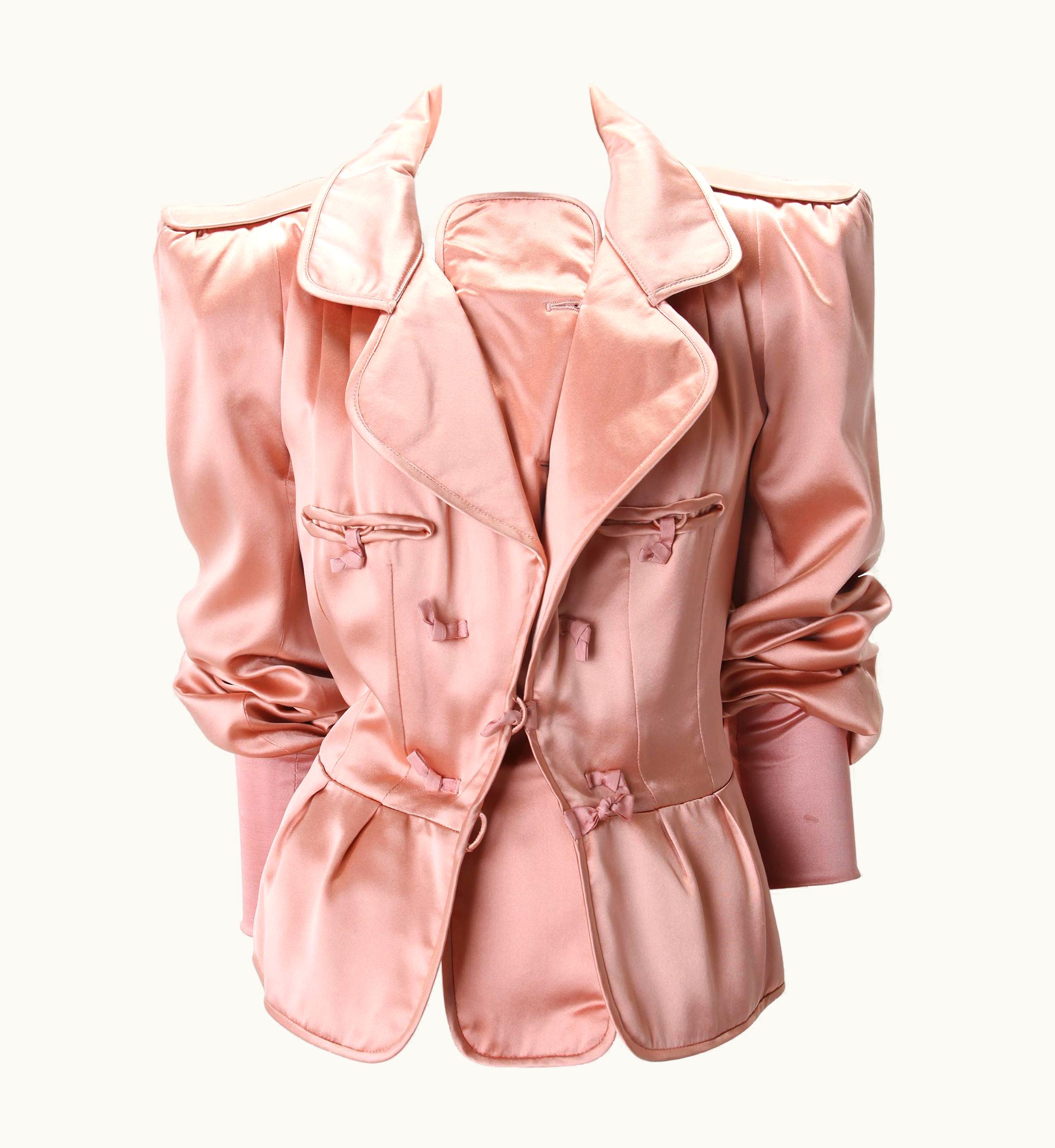 Saint Laurent Yves Saint Laurent 2004 Tom Ford Final Collection Silk Jacket WS/S Tags