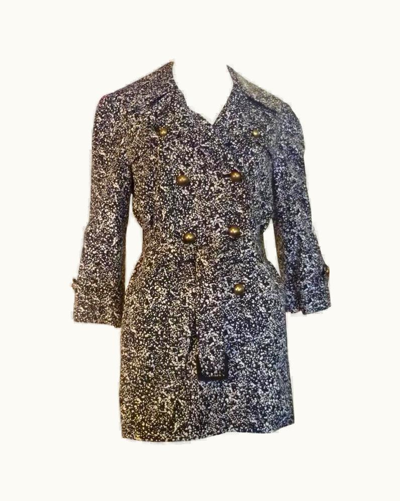 Saint Laurent 2005 Yves Saint Laurent Rg Paint Splatter Short Coat W/t F40